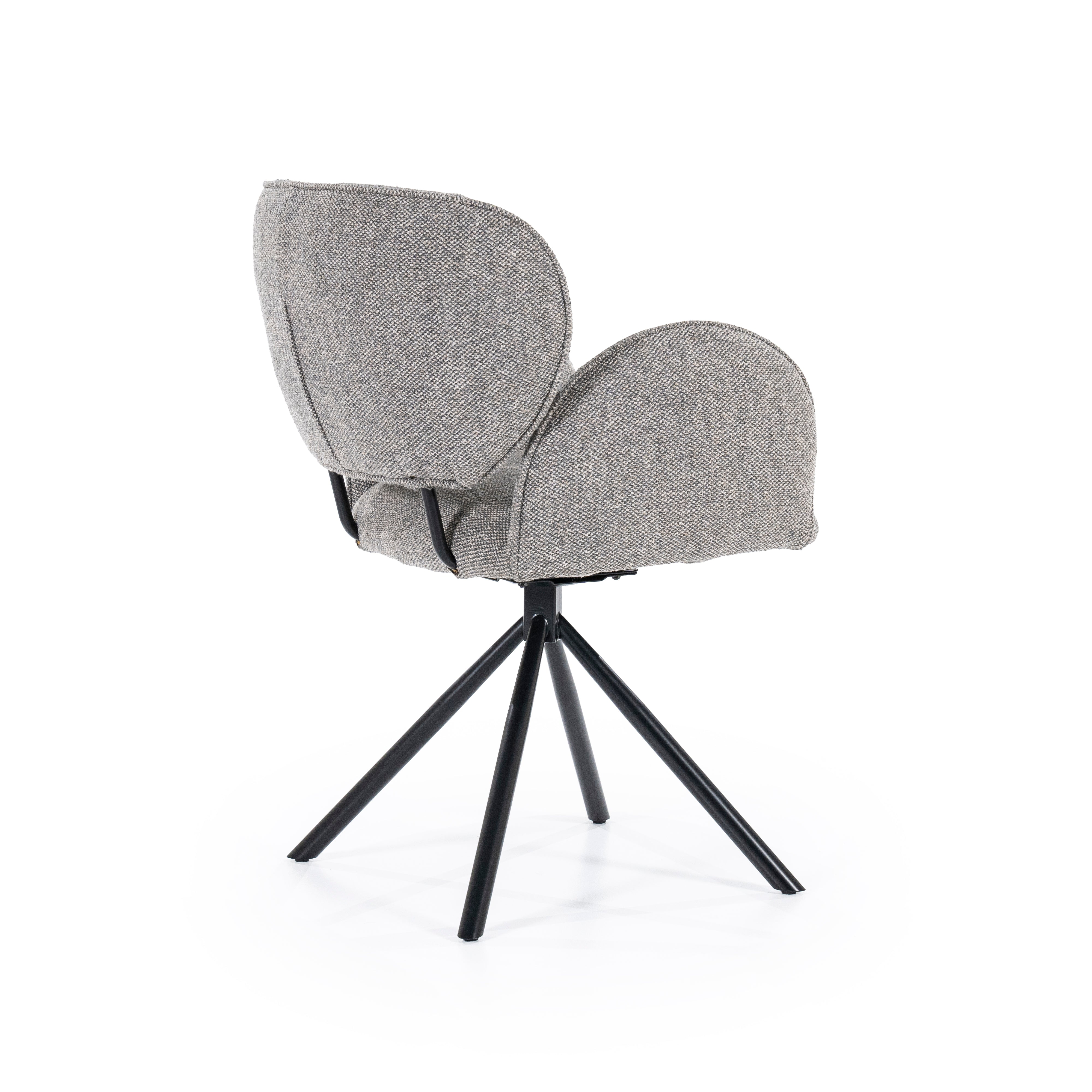 ROSALIN Chair Gray with Black Base