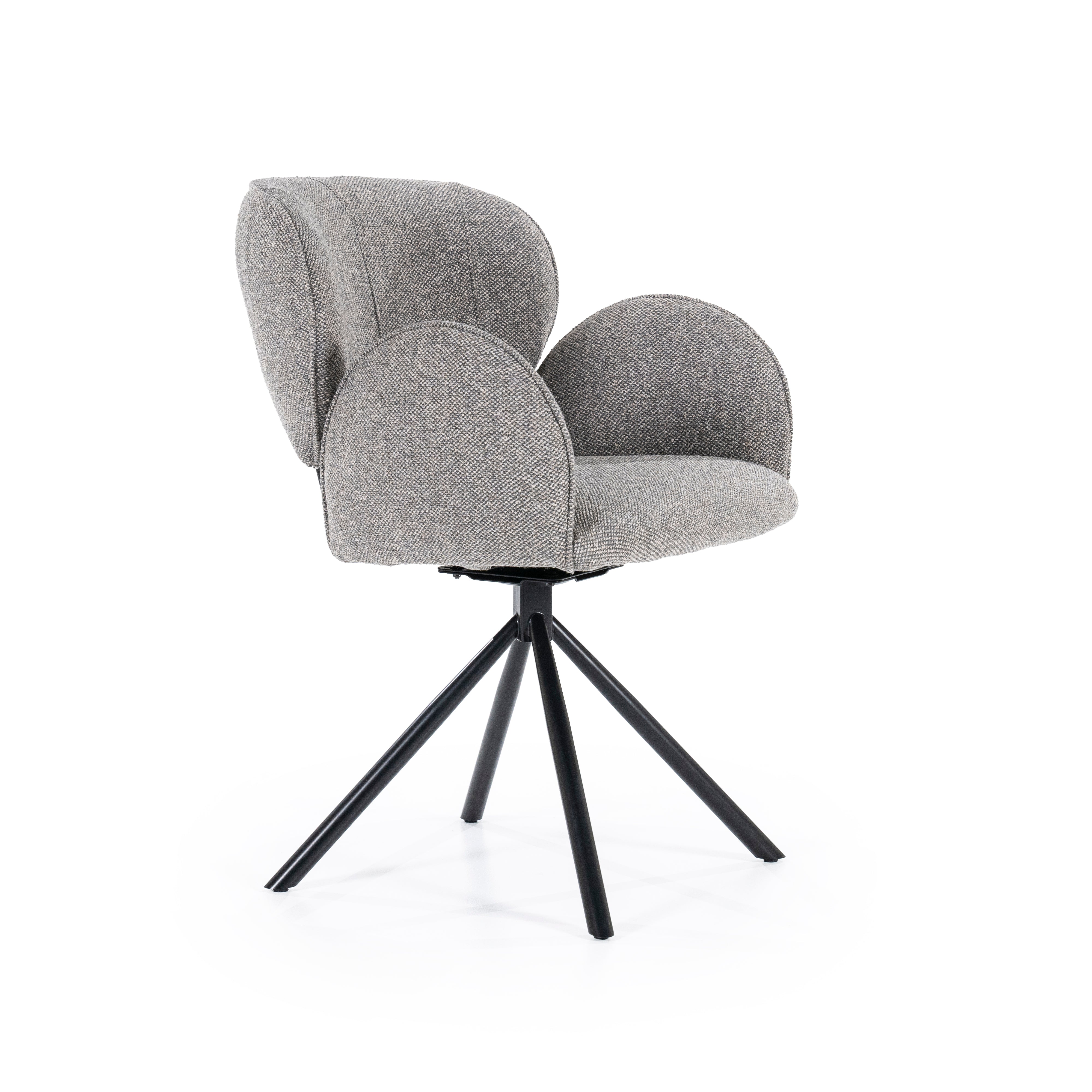ROSALIN Chair Gray with Black Base