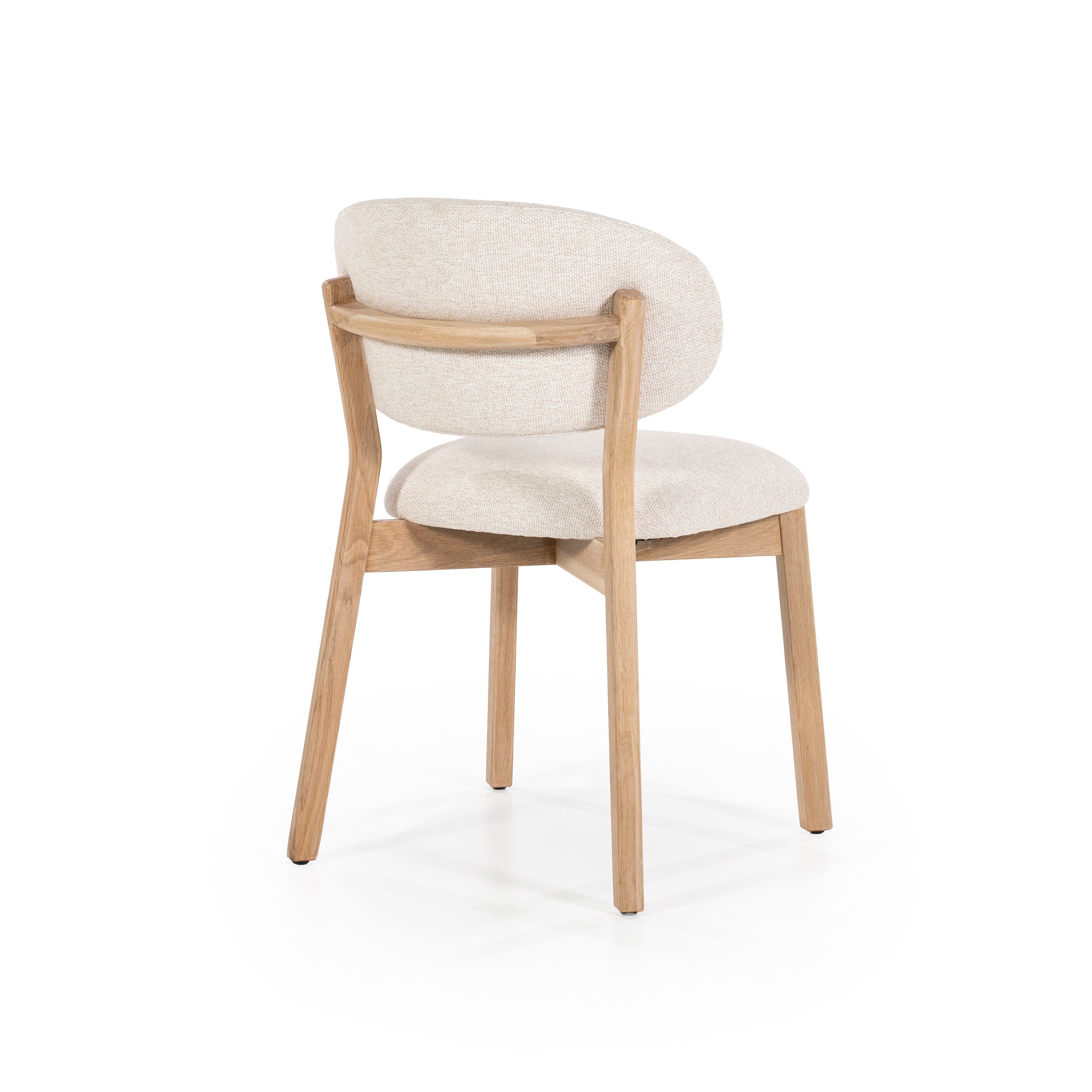 MIKKY Chair Beige with Oak Base
