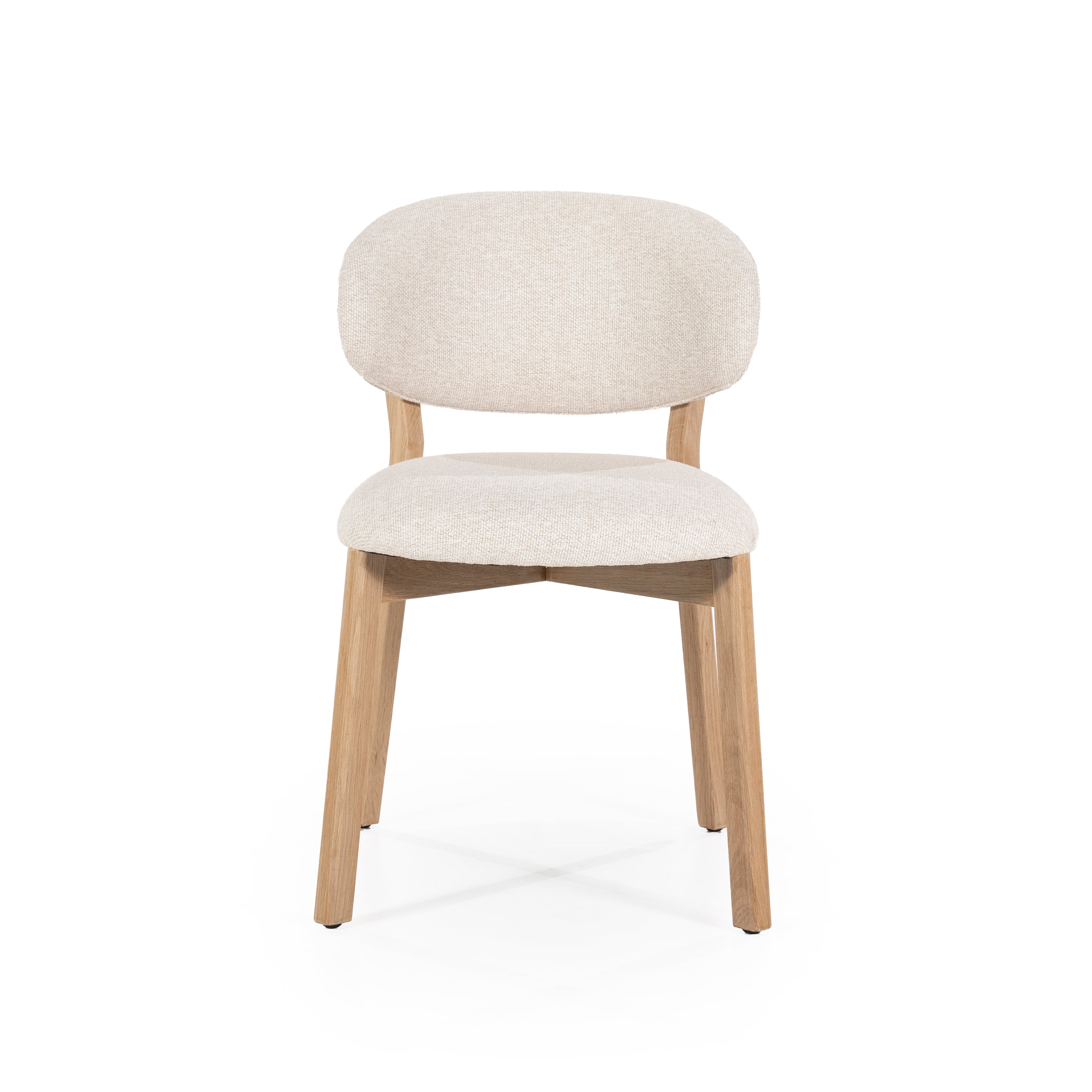 MIKKY Chair Beige with Oak Base