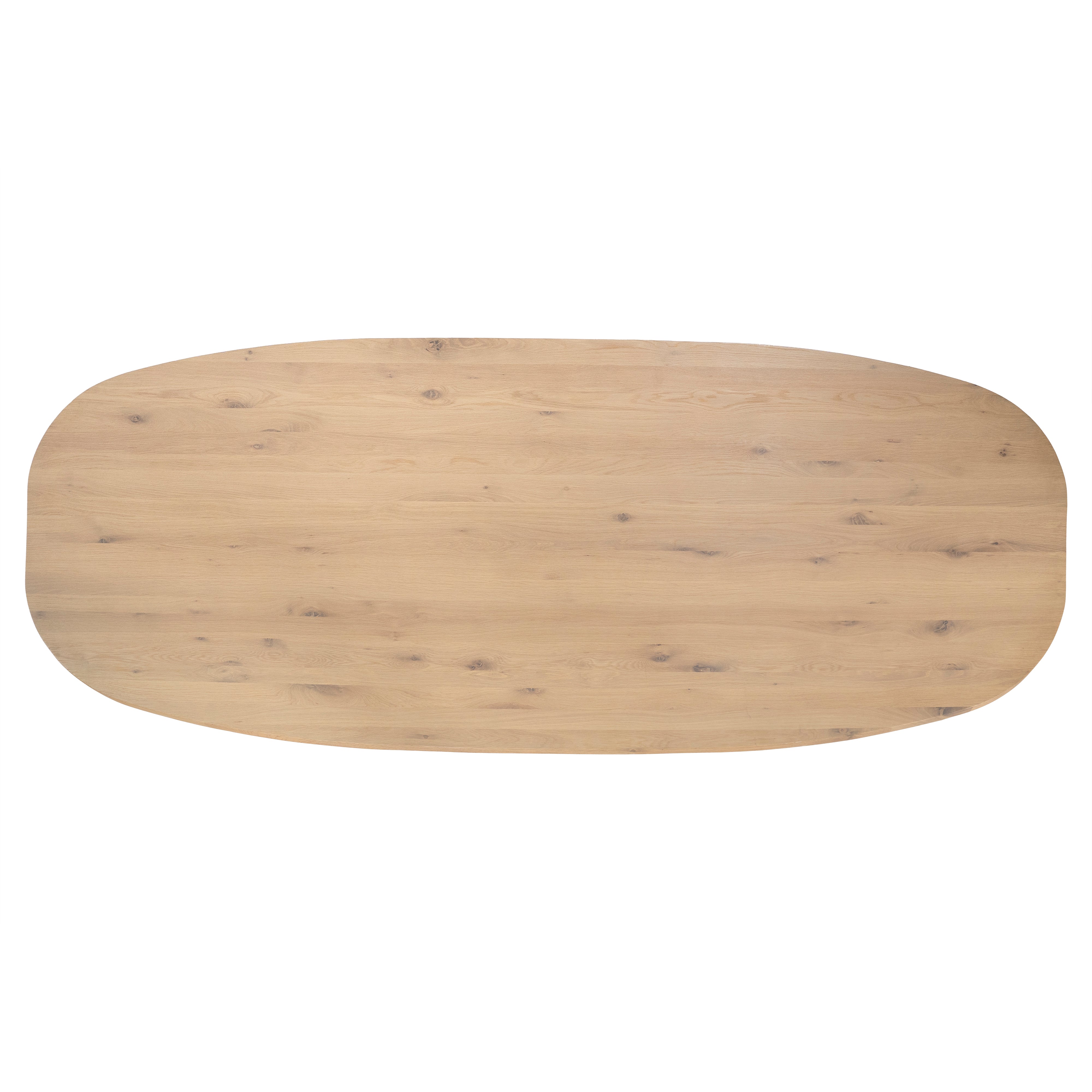 Oval table DION oak wood with metal base