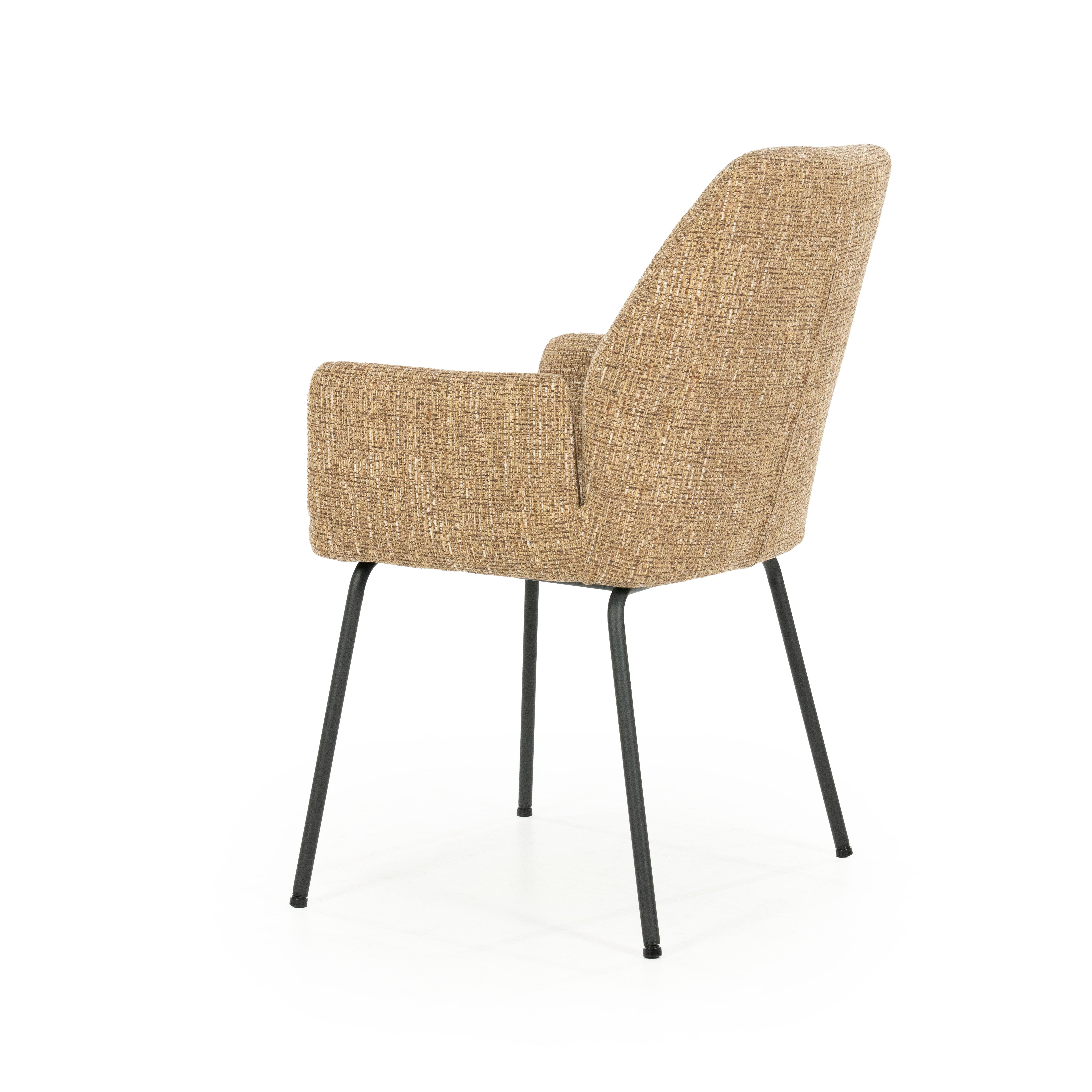 Stuhl INDY senfgelb mit schwarzem Gestell