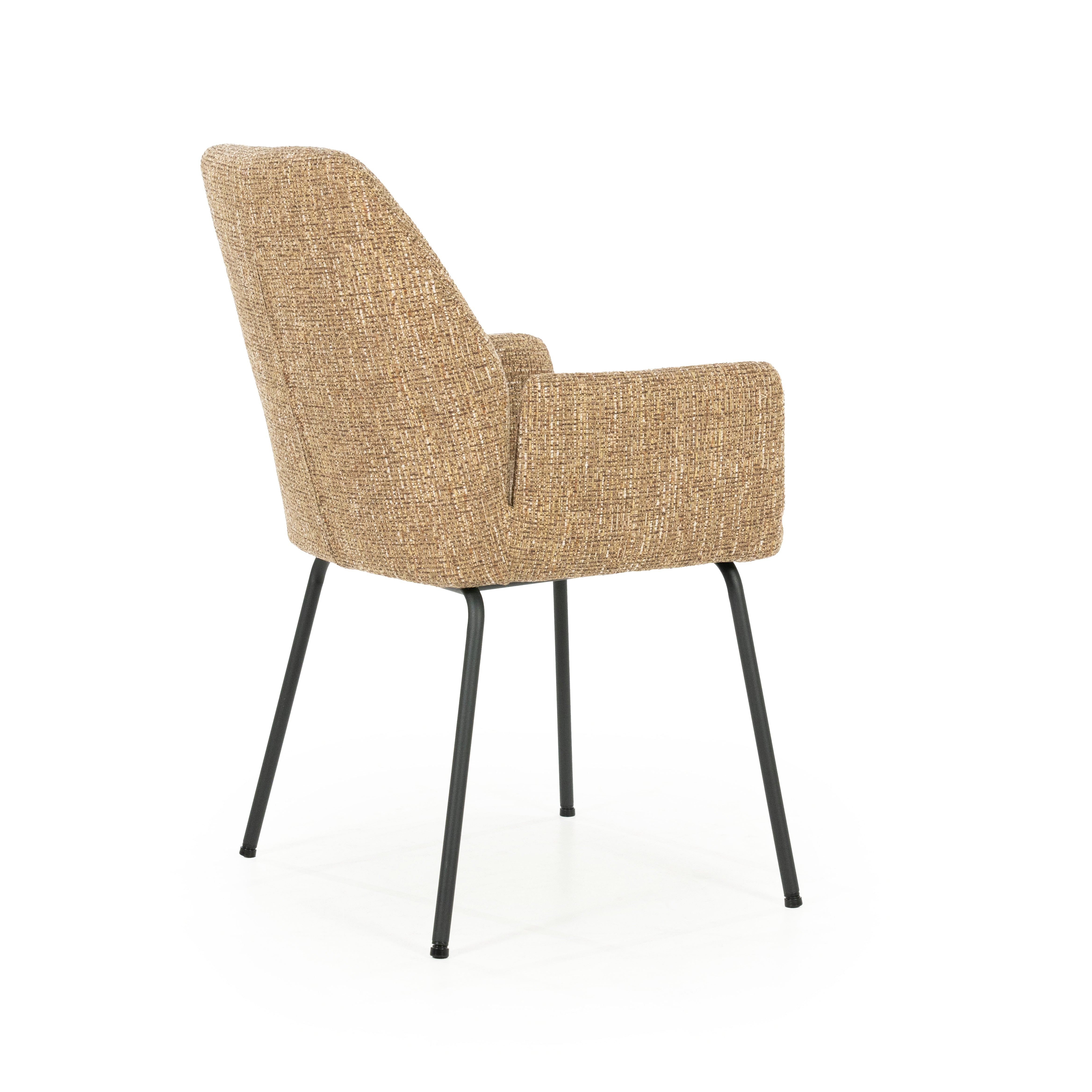 Stuhl INDY senfgelb mit schwarzem Gestell