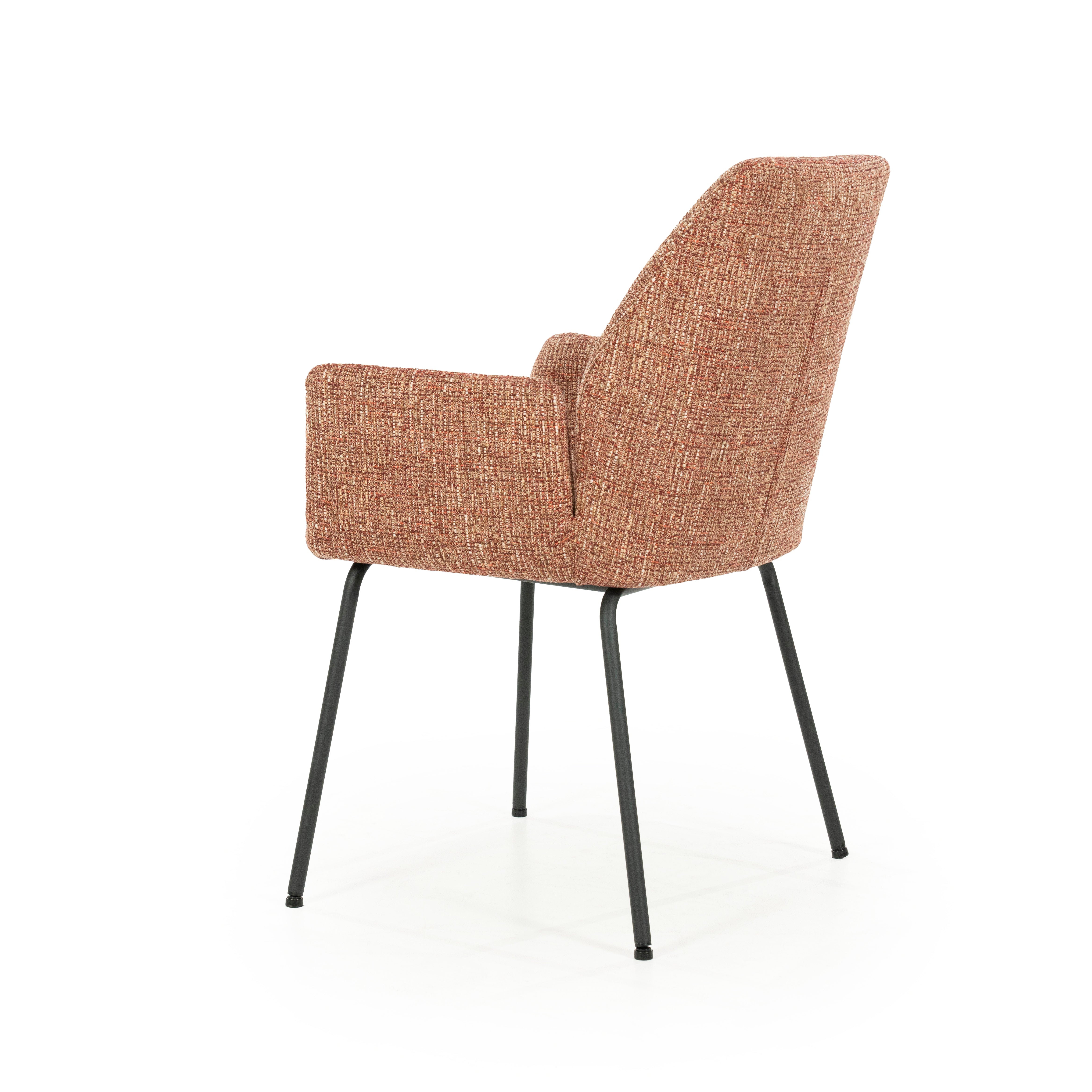 Stuhl INDY Terrakotta mit schwarzem Gestell