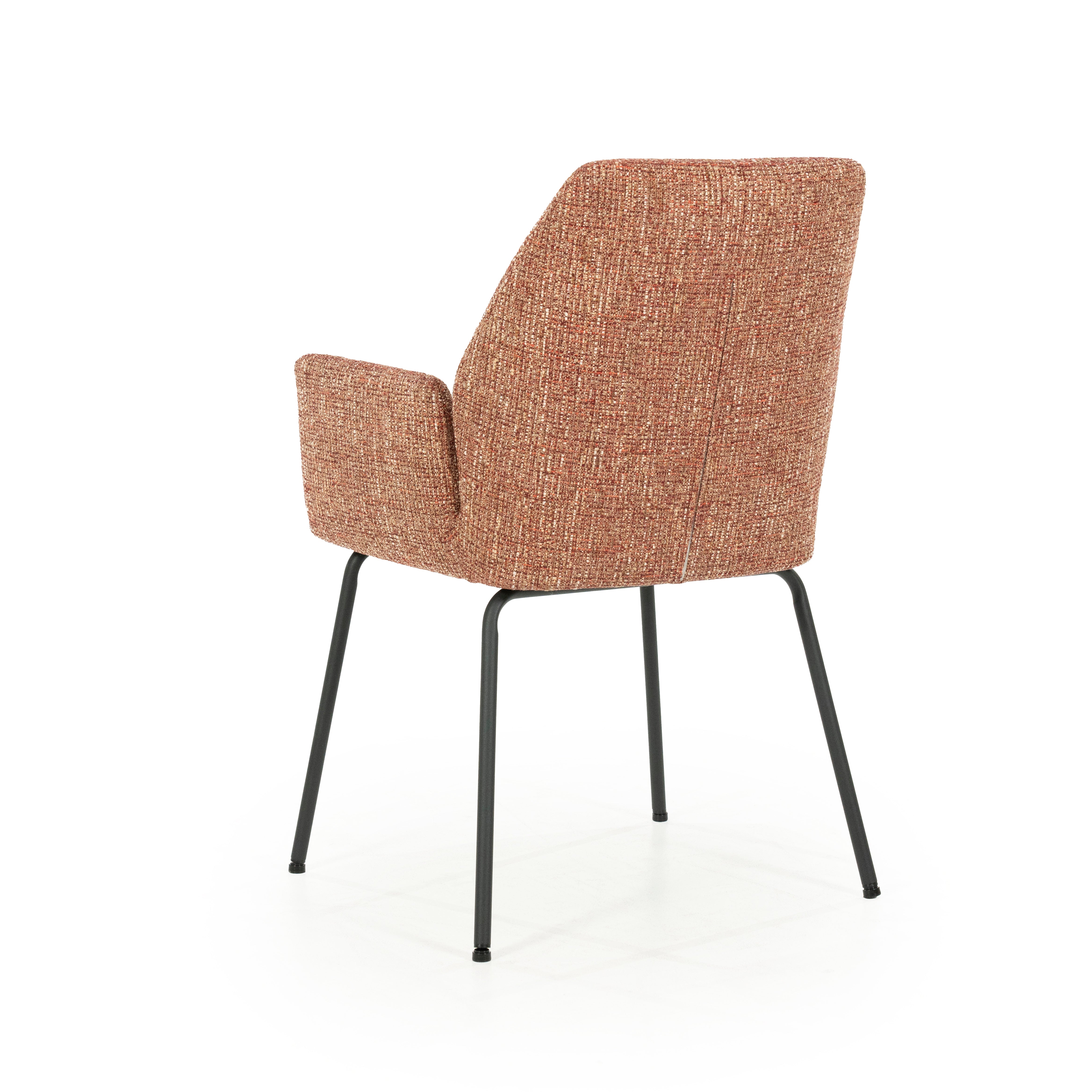 Stuhl INDY Terrakotta mit schwarzem Gestell