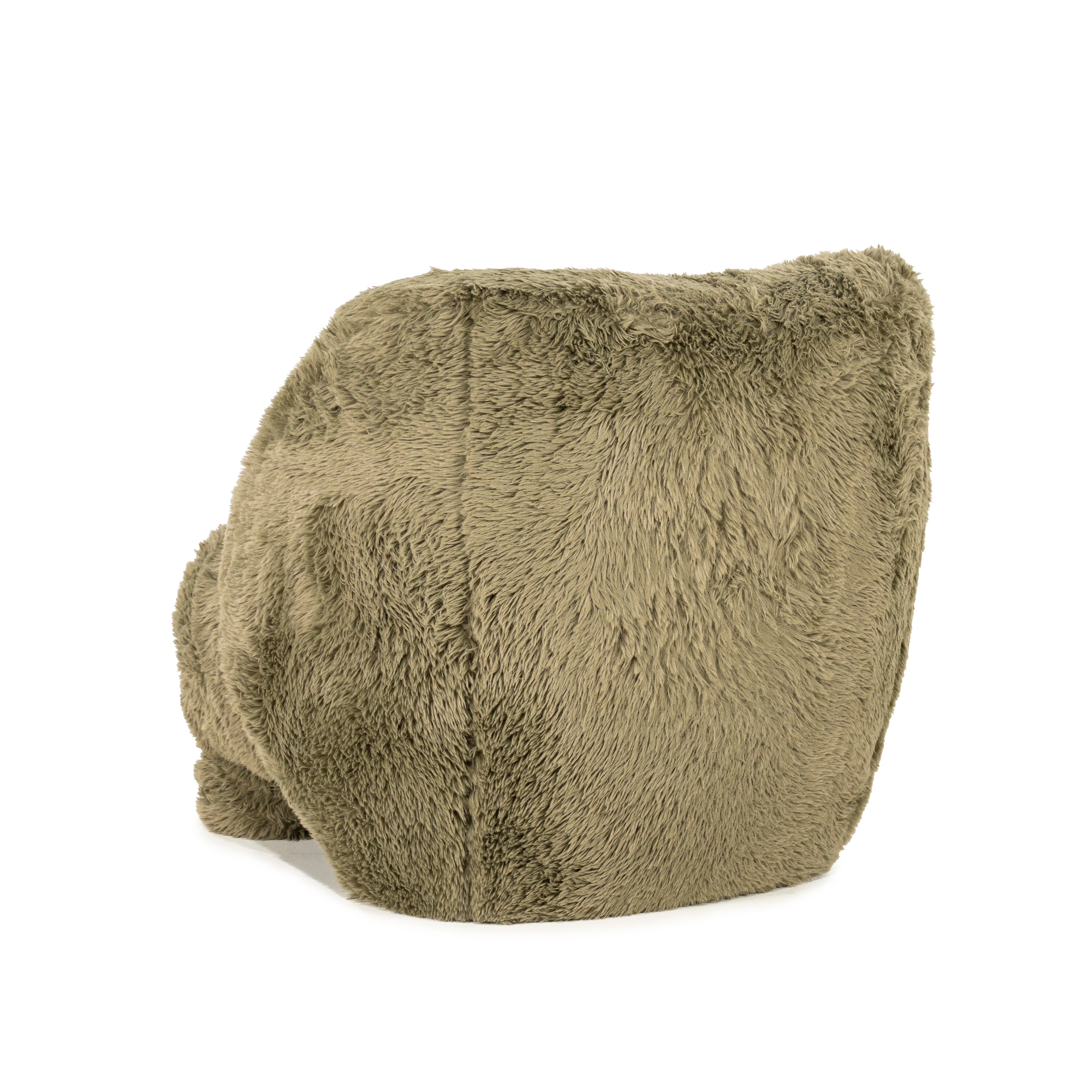 SAMSON green furry armchair