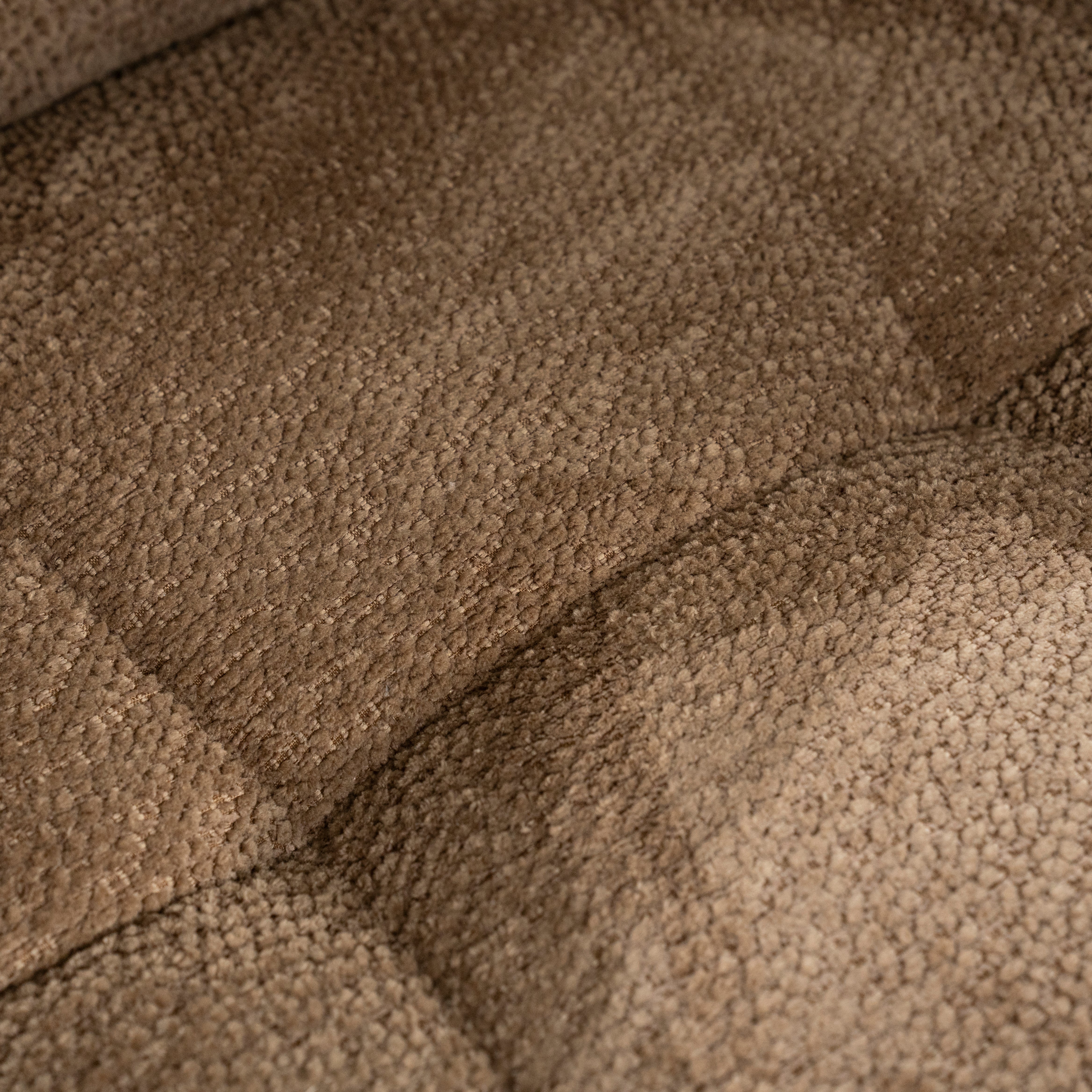 HUGO taupe swivel chair with dark brown base