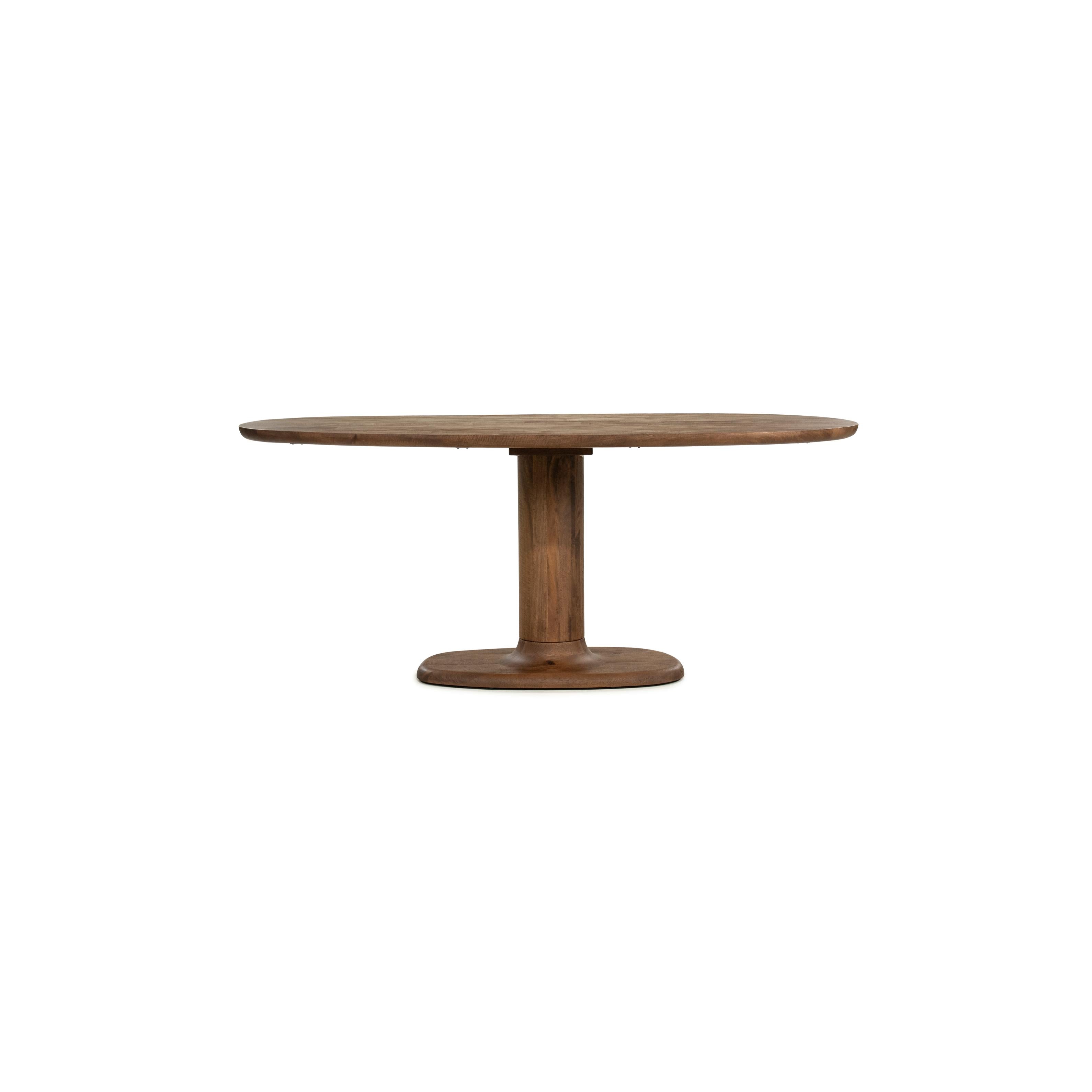Oval Table COCO Dark Brown Mango Wood