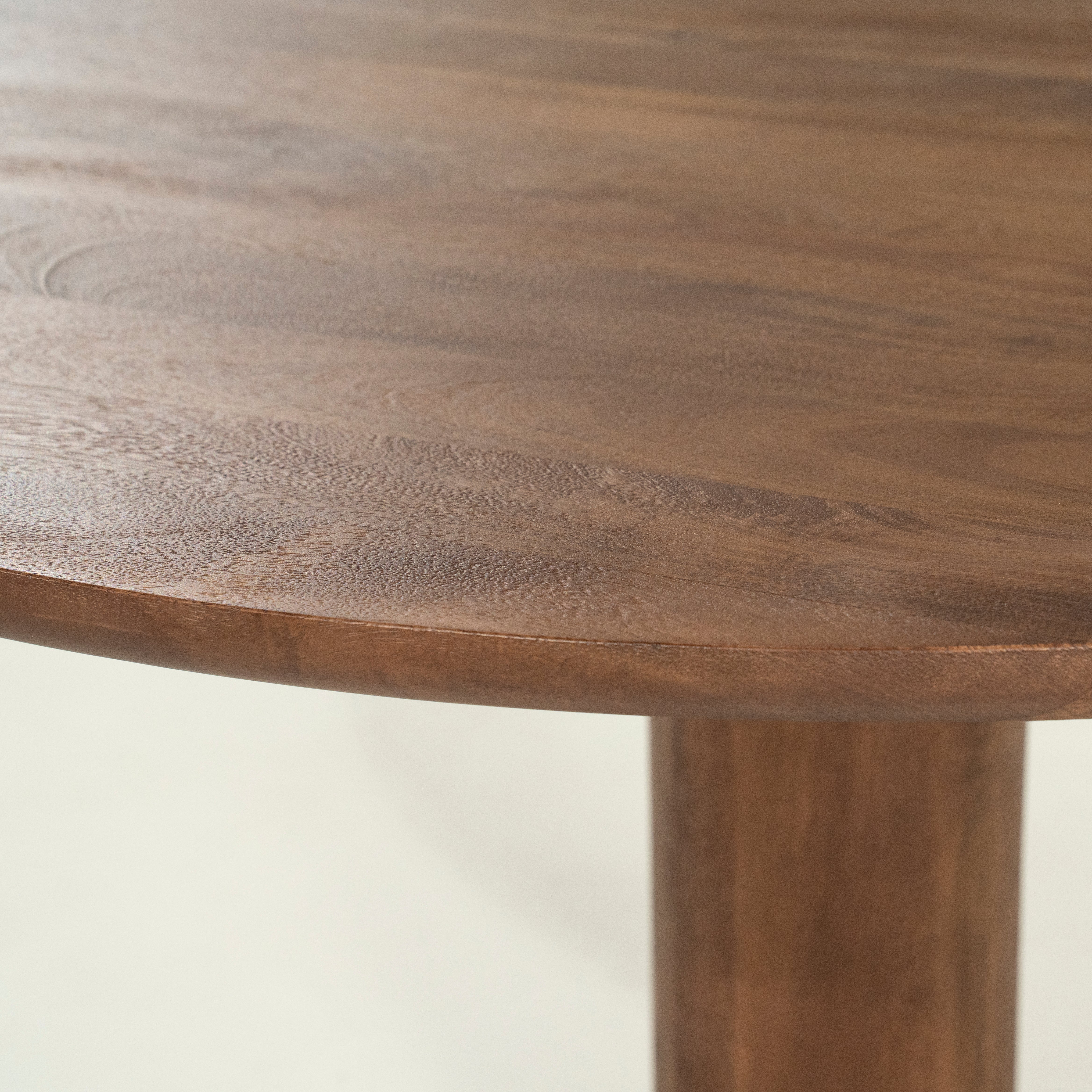 Round COCO Table Dark Brown Mango Wood