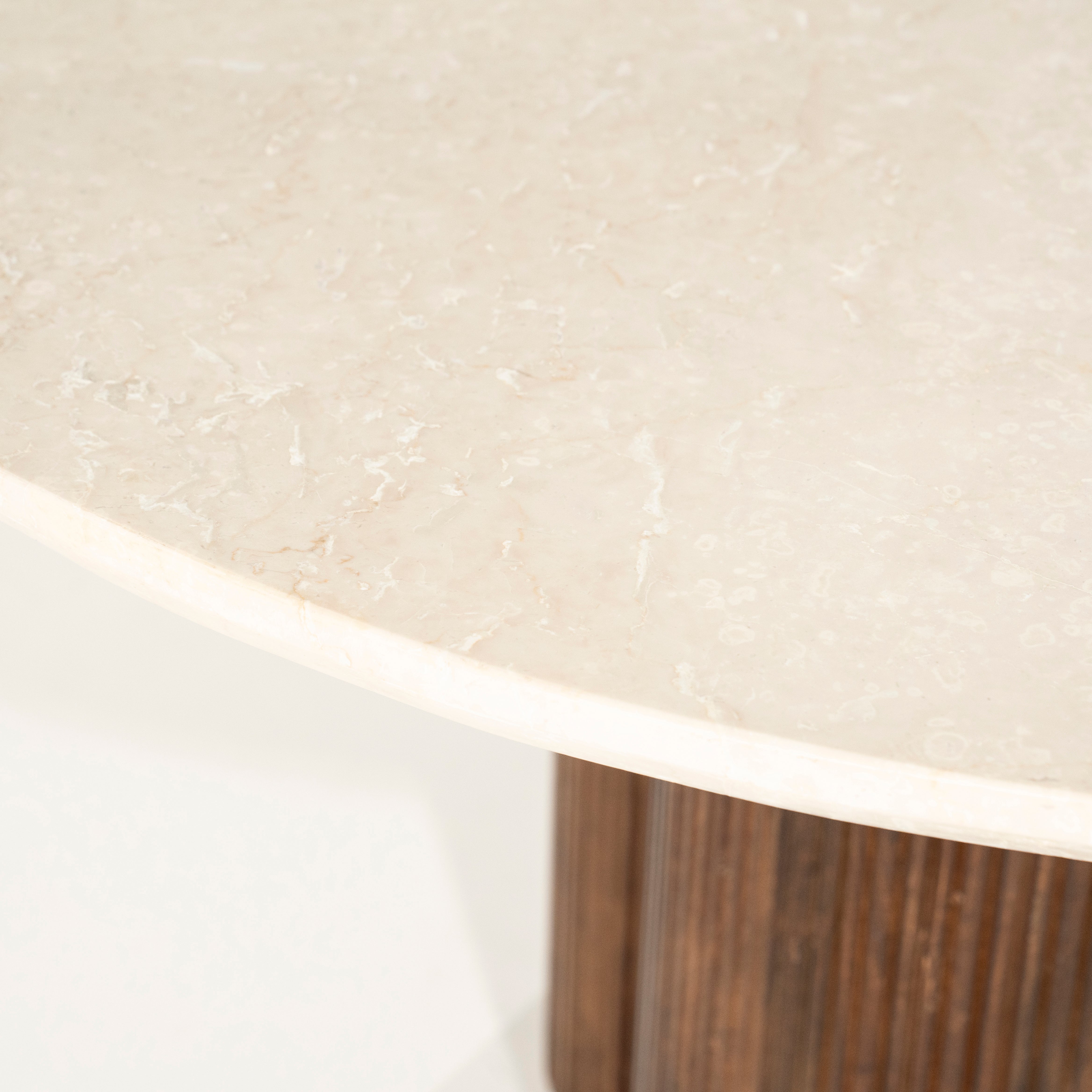 Round Table XANNI Botticion Marble with Mango Wood