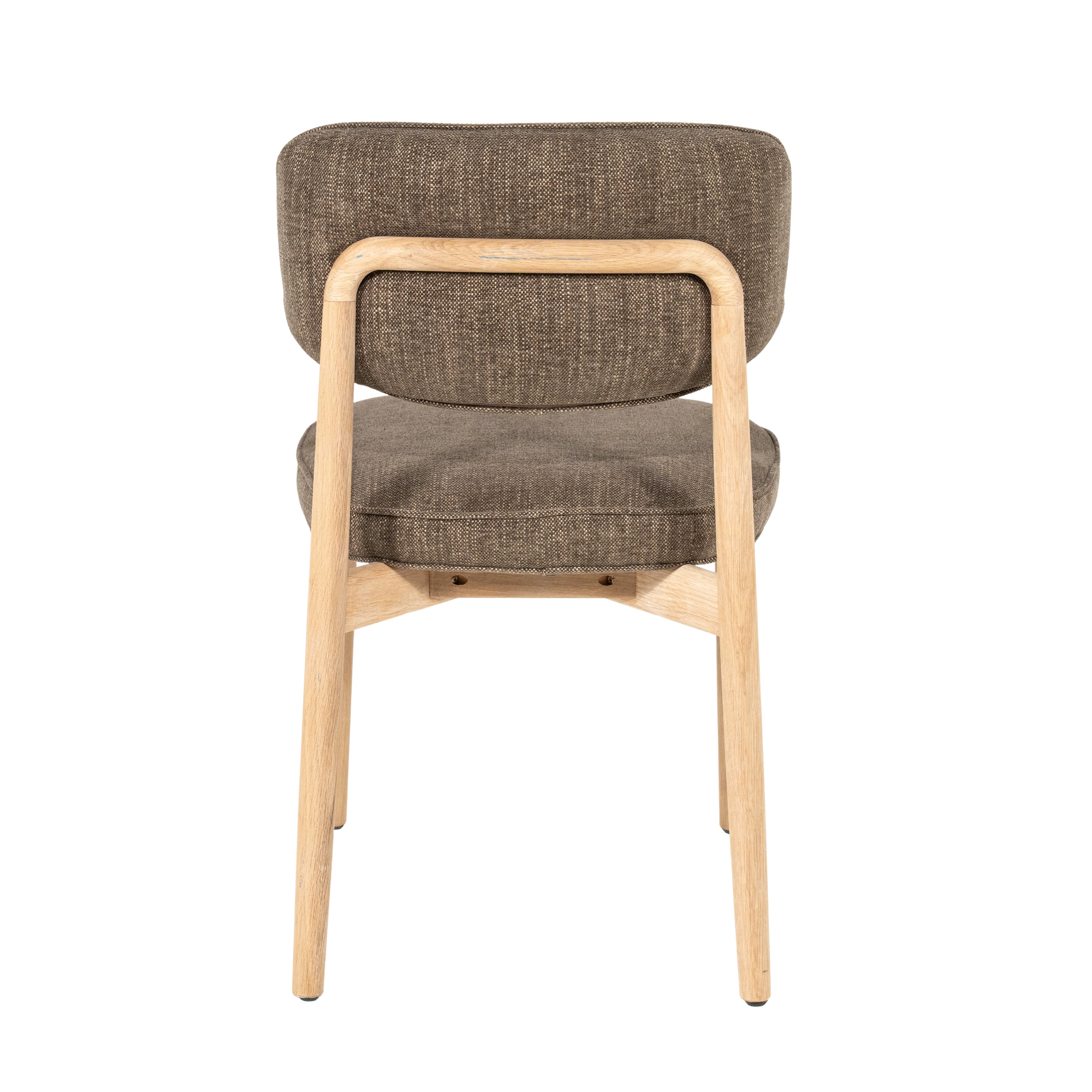 RUNE Chair in brown with a light oak base
