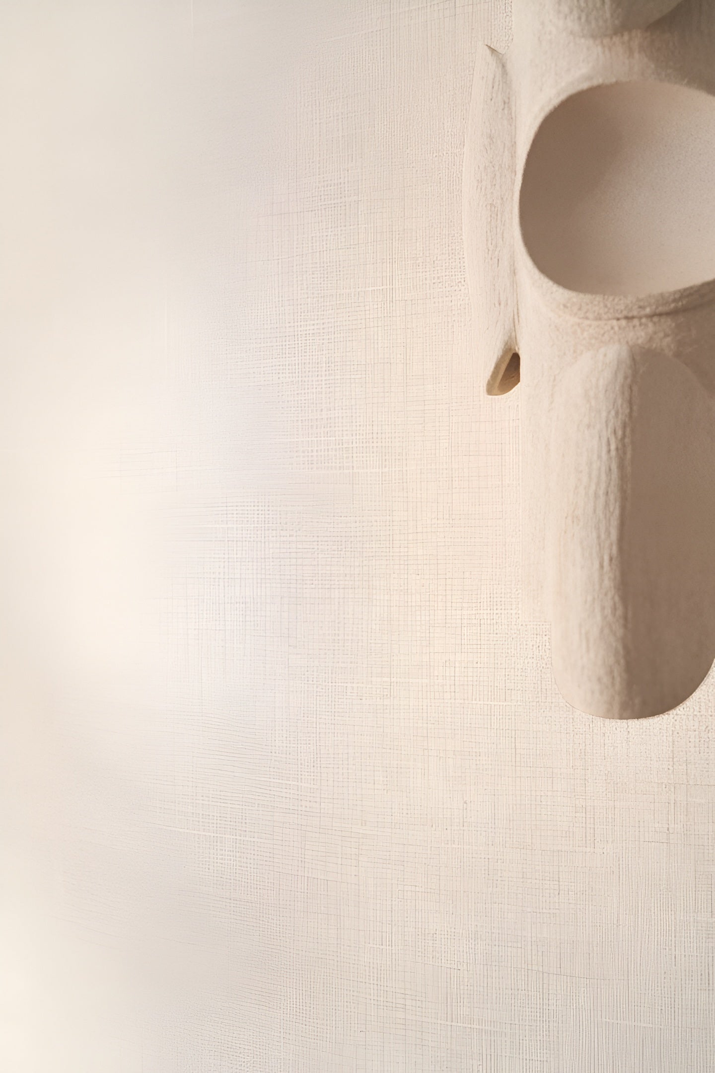 Strukturtapete, die leinenähnliches Gewebe imitiert ANKAA - POUDRÉ pudriger Rosa