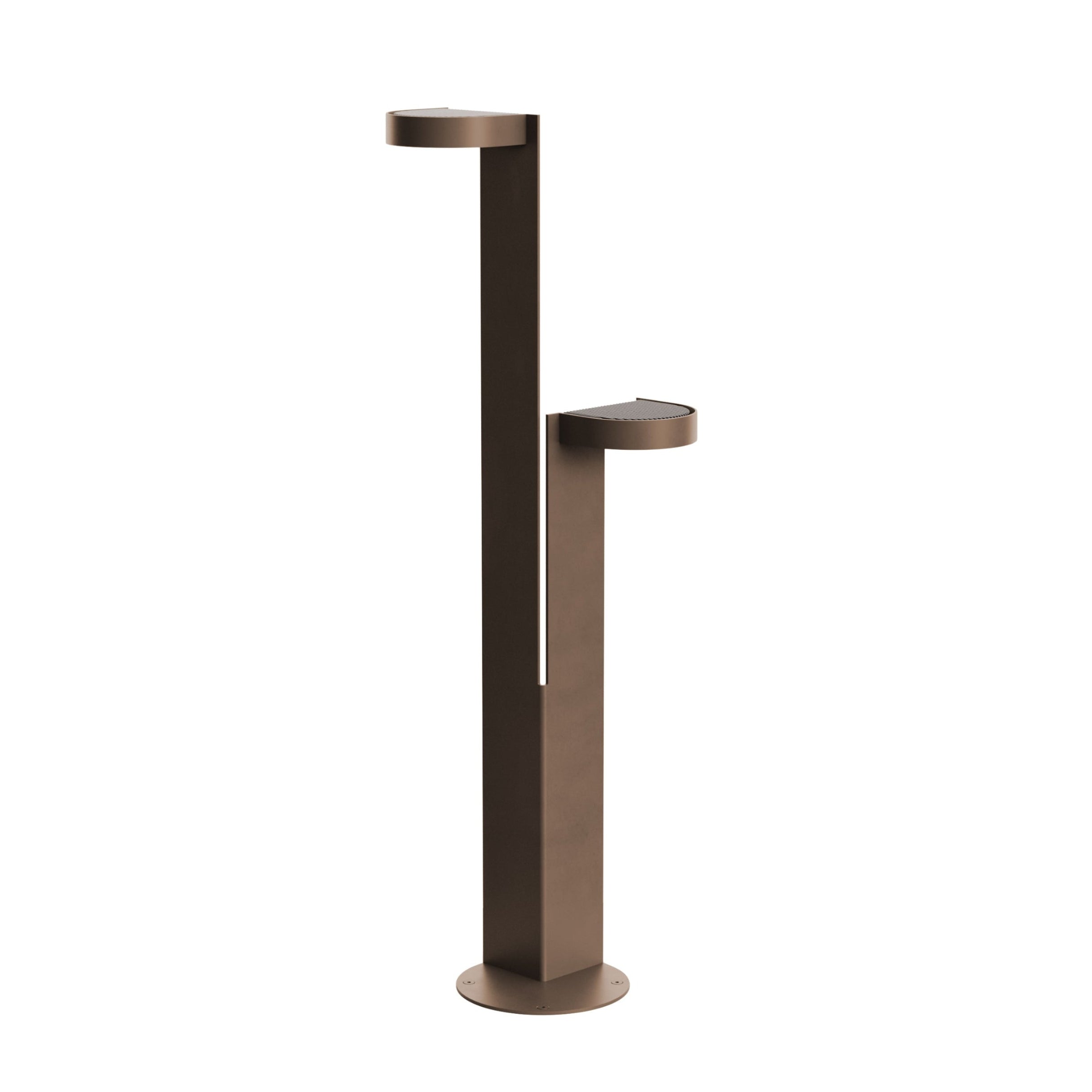 BRIM brown two-point outdoor floor lamp