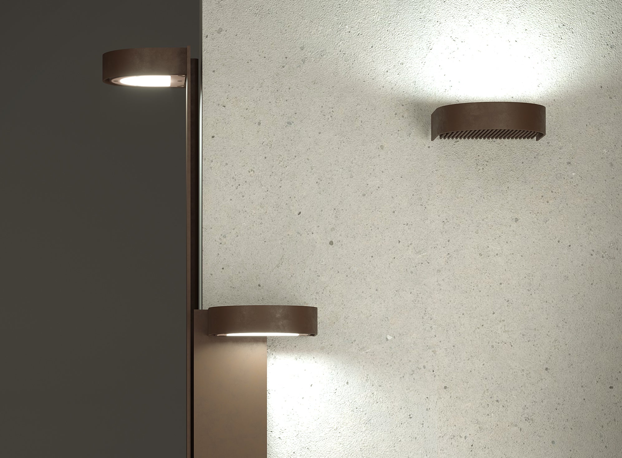 Wandlampe außen BRIM braun