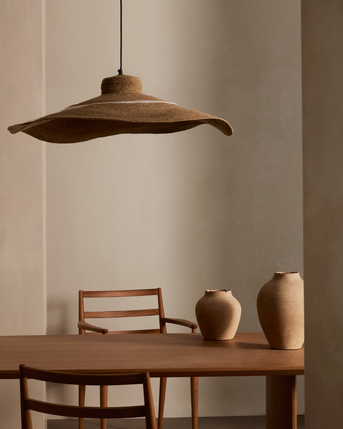 Lampa wisząca ALBENYA naturalne włókna i bawełna – ujęcie 4