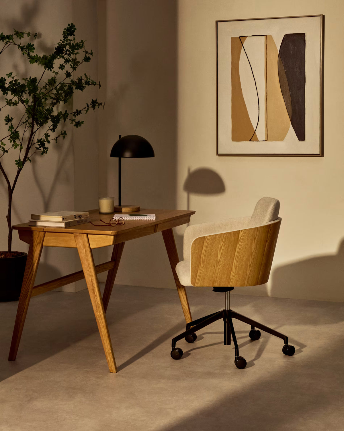 Schreibtisch Julia Asche Holz