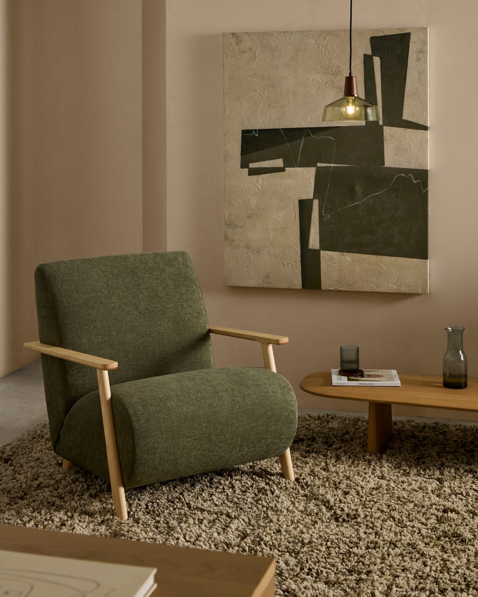 FIDA Picture in Green with Beige