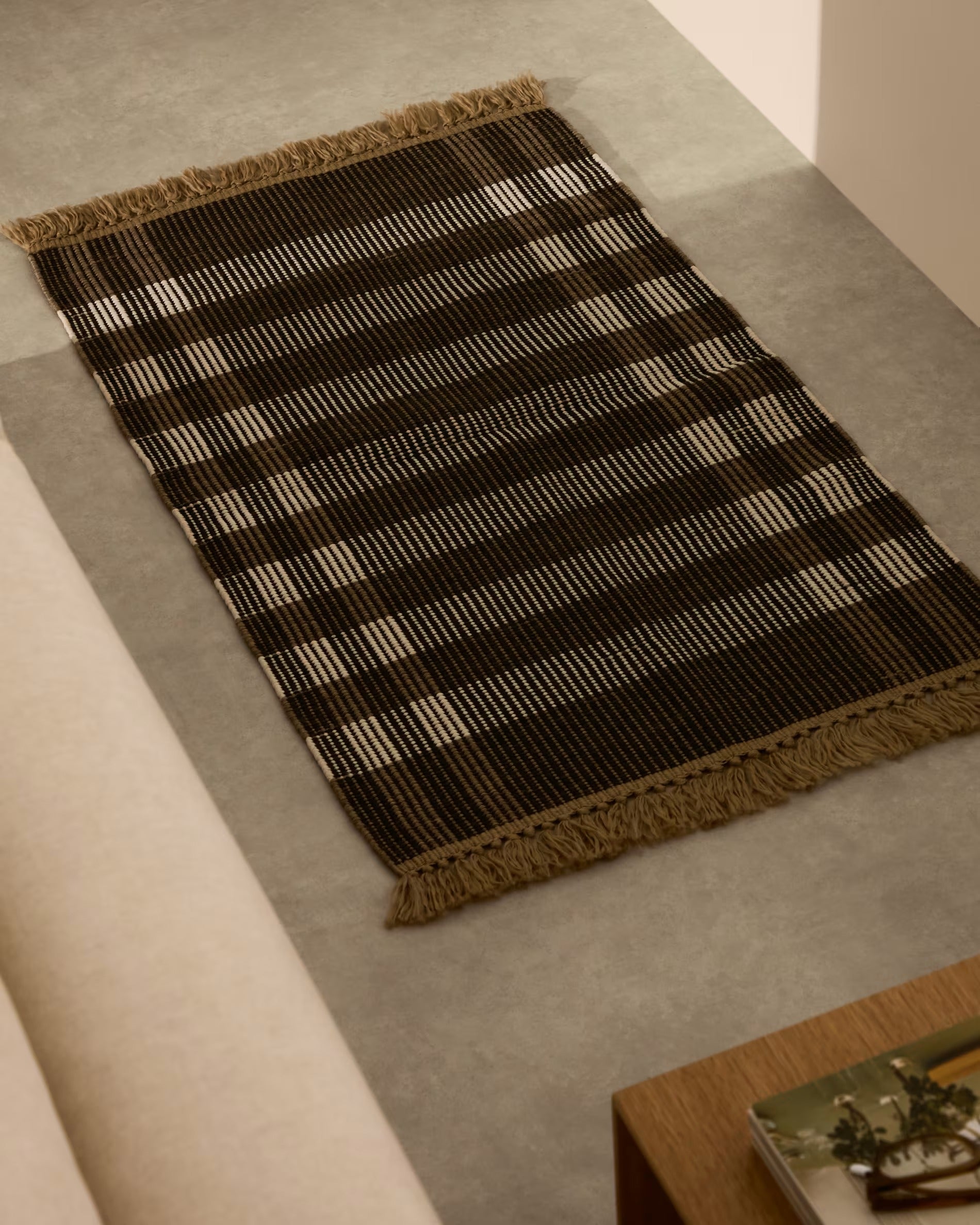 BARANI rug brown check