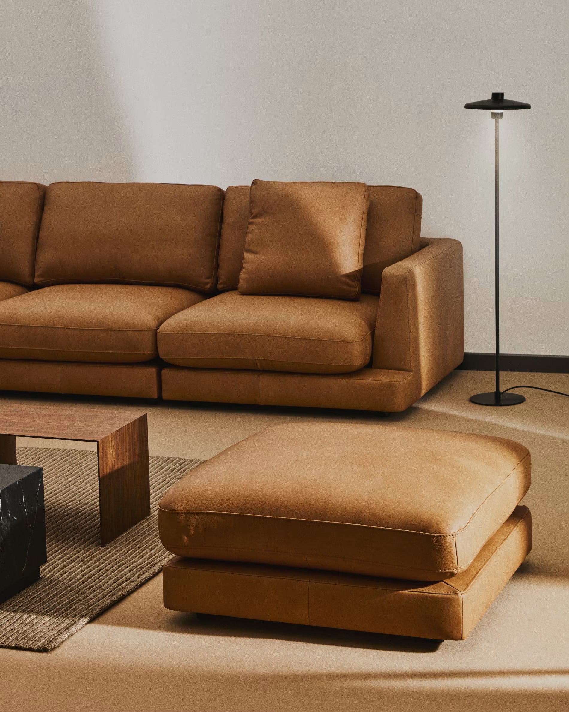 GALA Footrest Natural Leather