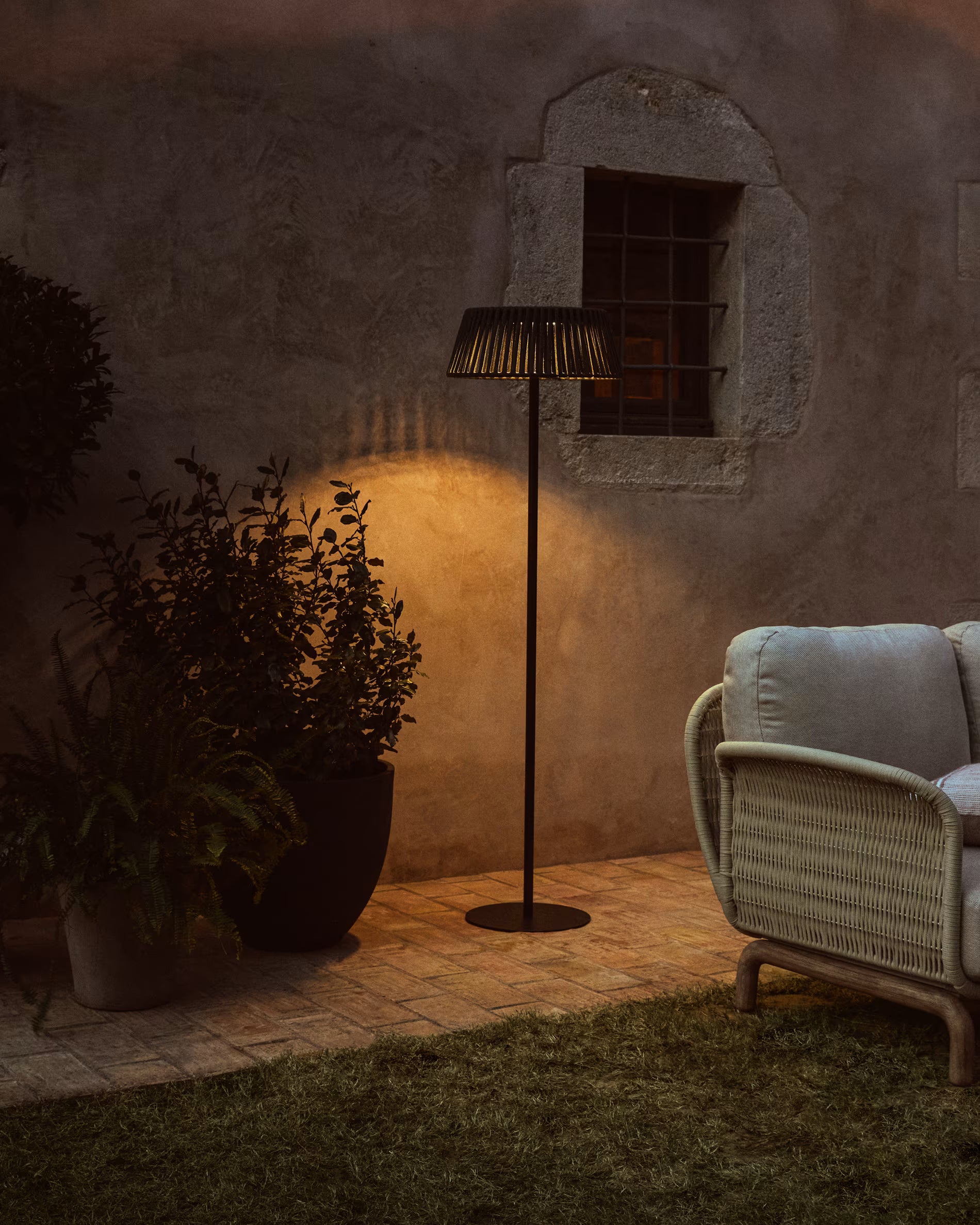 Solar garden floor lamp ALDET green