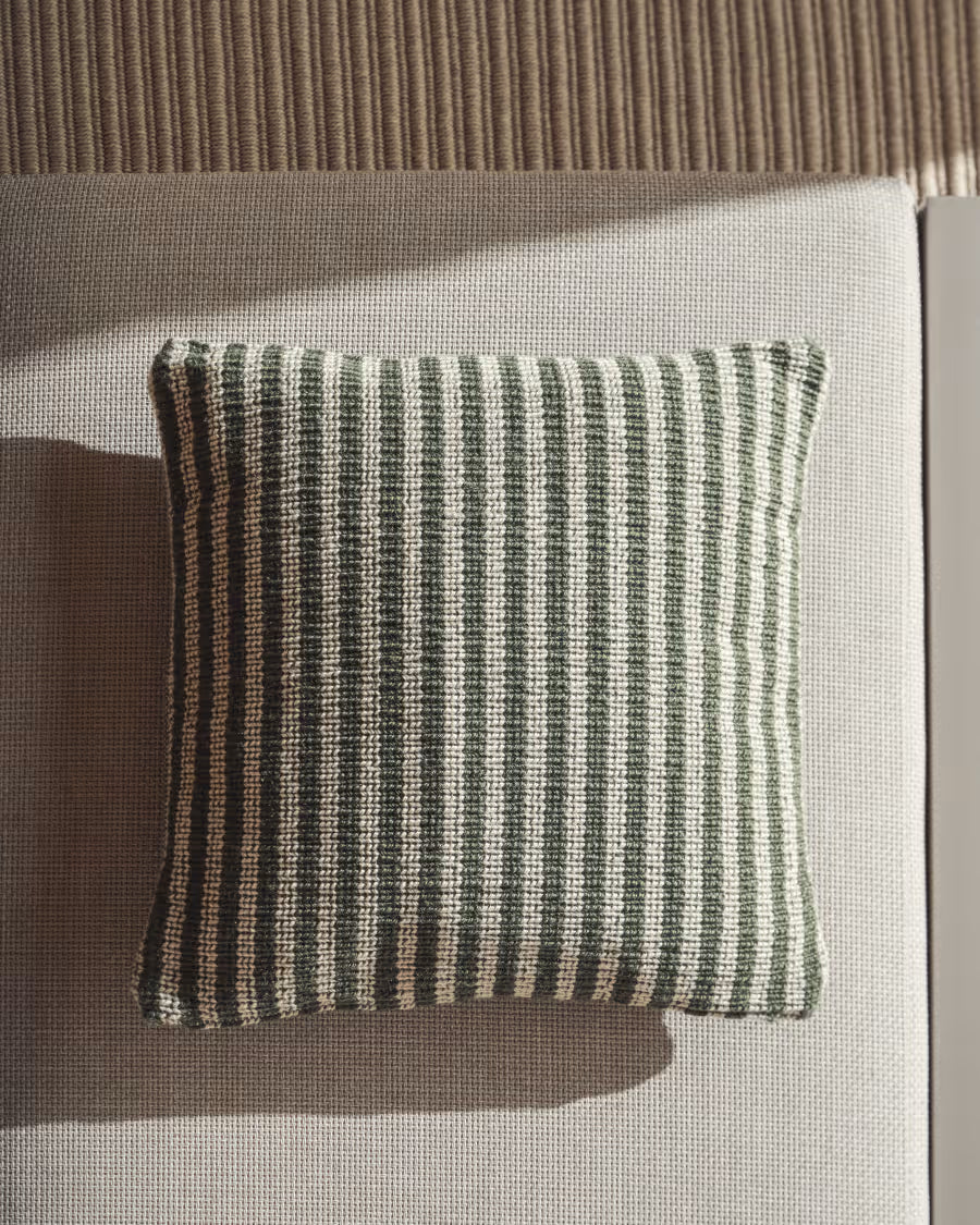 DIROME Cushion Cover White with Green