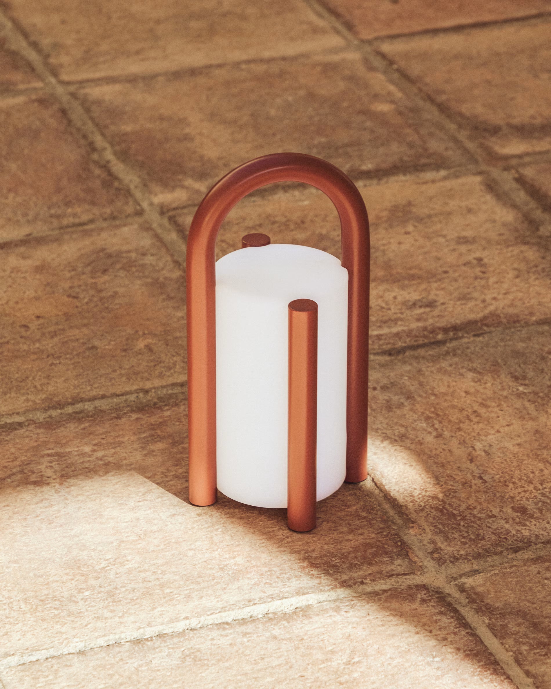 Portable Garden Lamp LEROS terracotta