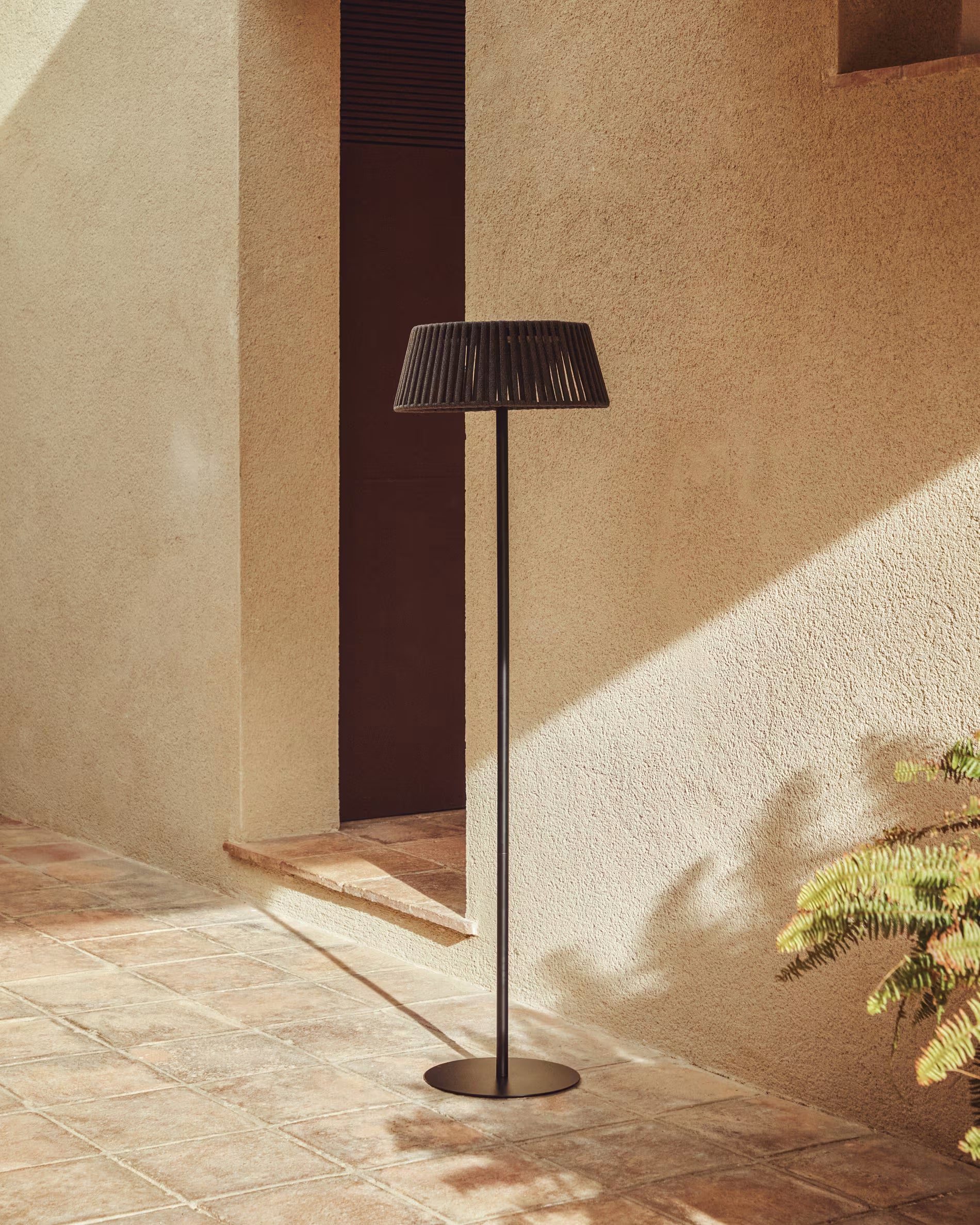 ALDET Black Solar Floor Garden Lamp