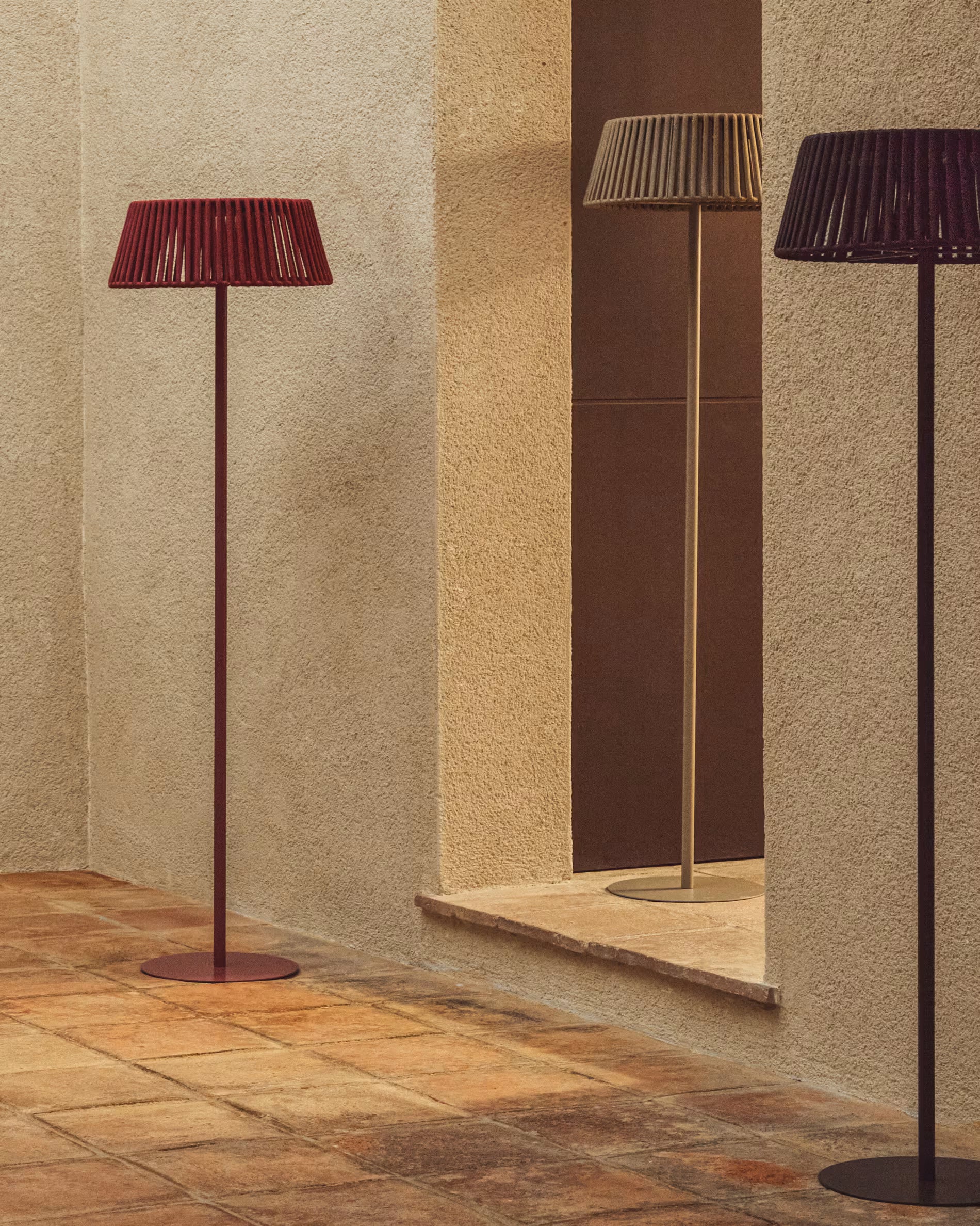 ALDET Black Solar Floor Garden Lamp