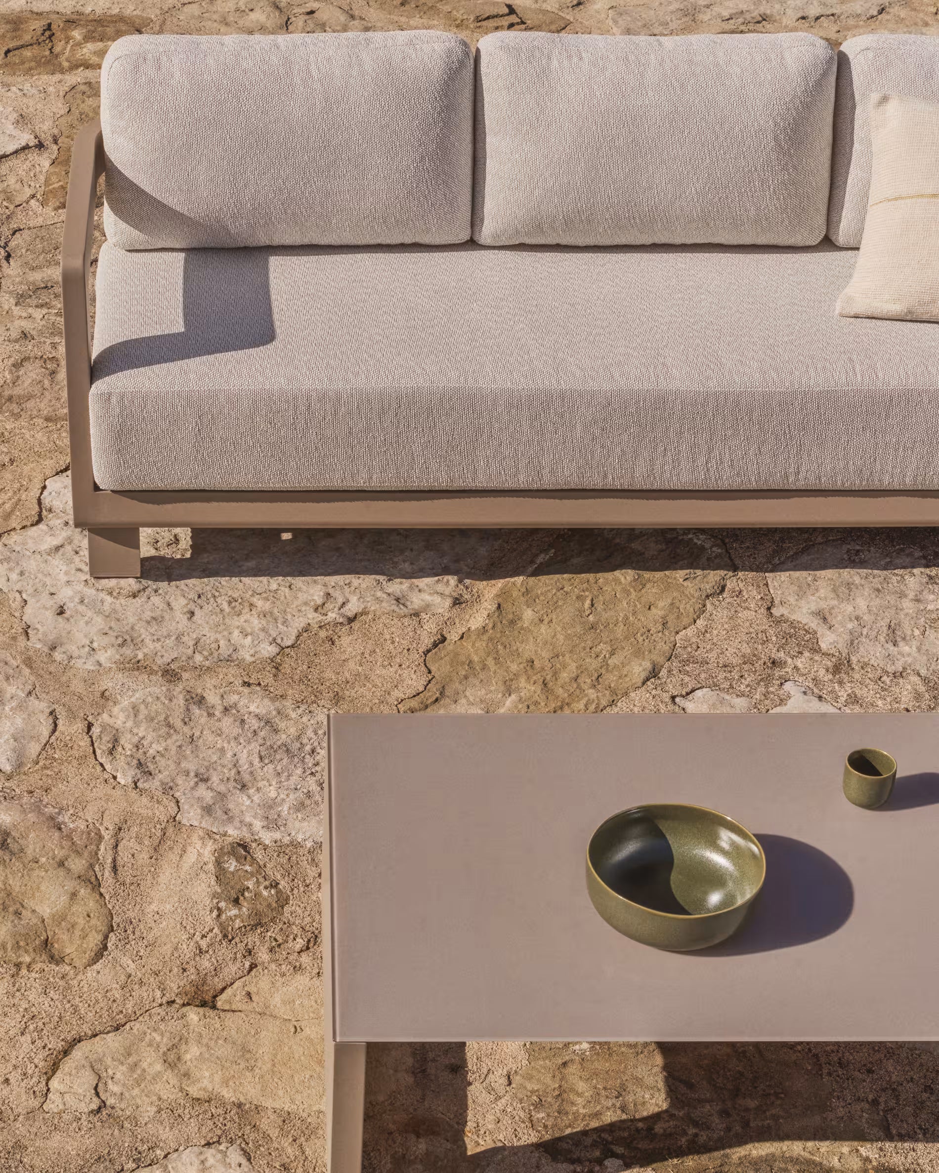 NERANO 2-Piece Garden Set in Gray-Beige