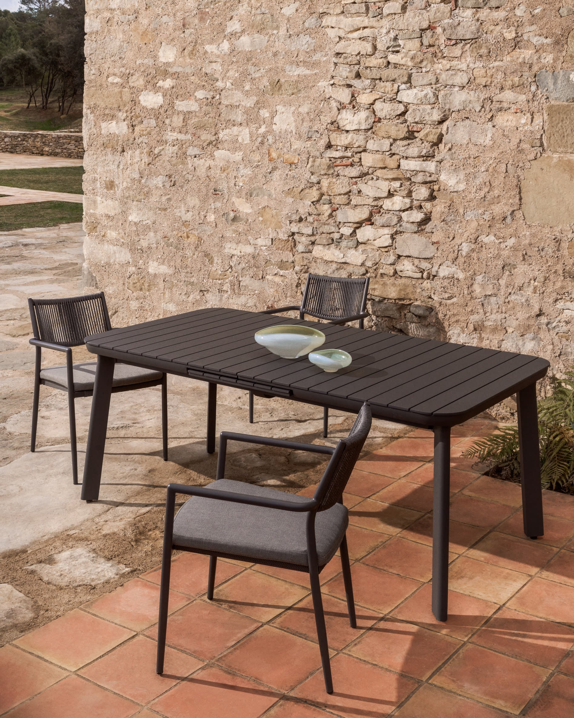 ARGASI garden chair in graphite