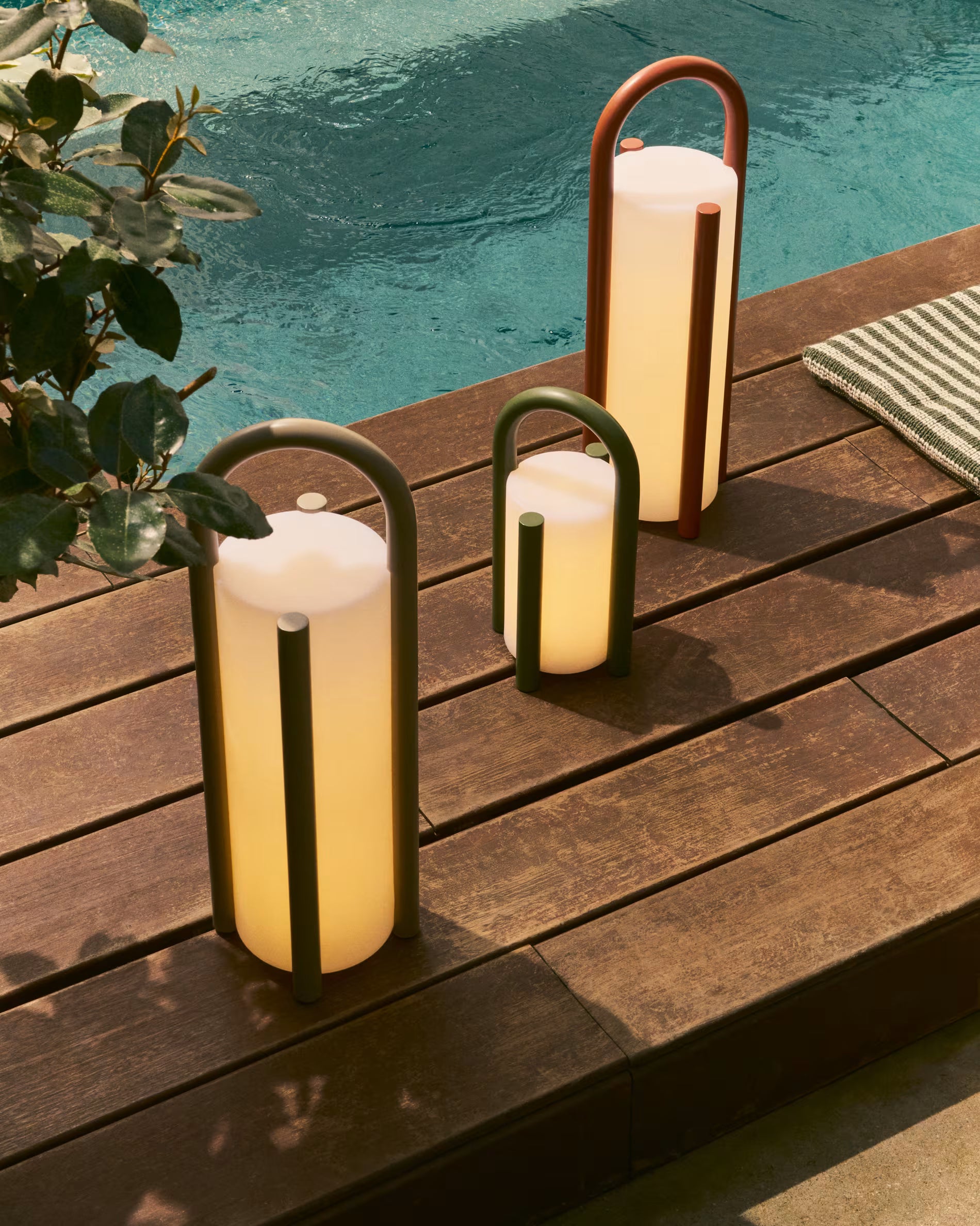 Portable Garden Lamp LEROS Green