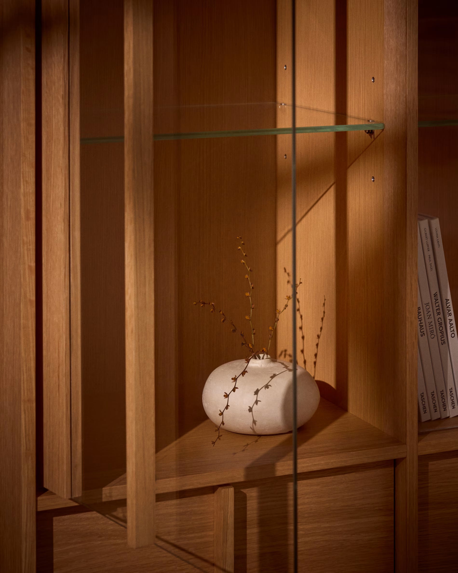 ONIX Display Cabinet in Oak Veneer