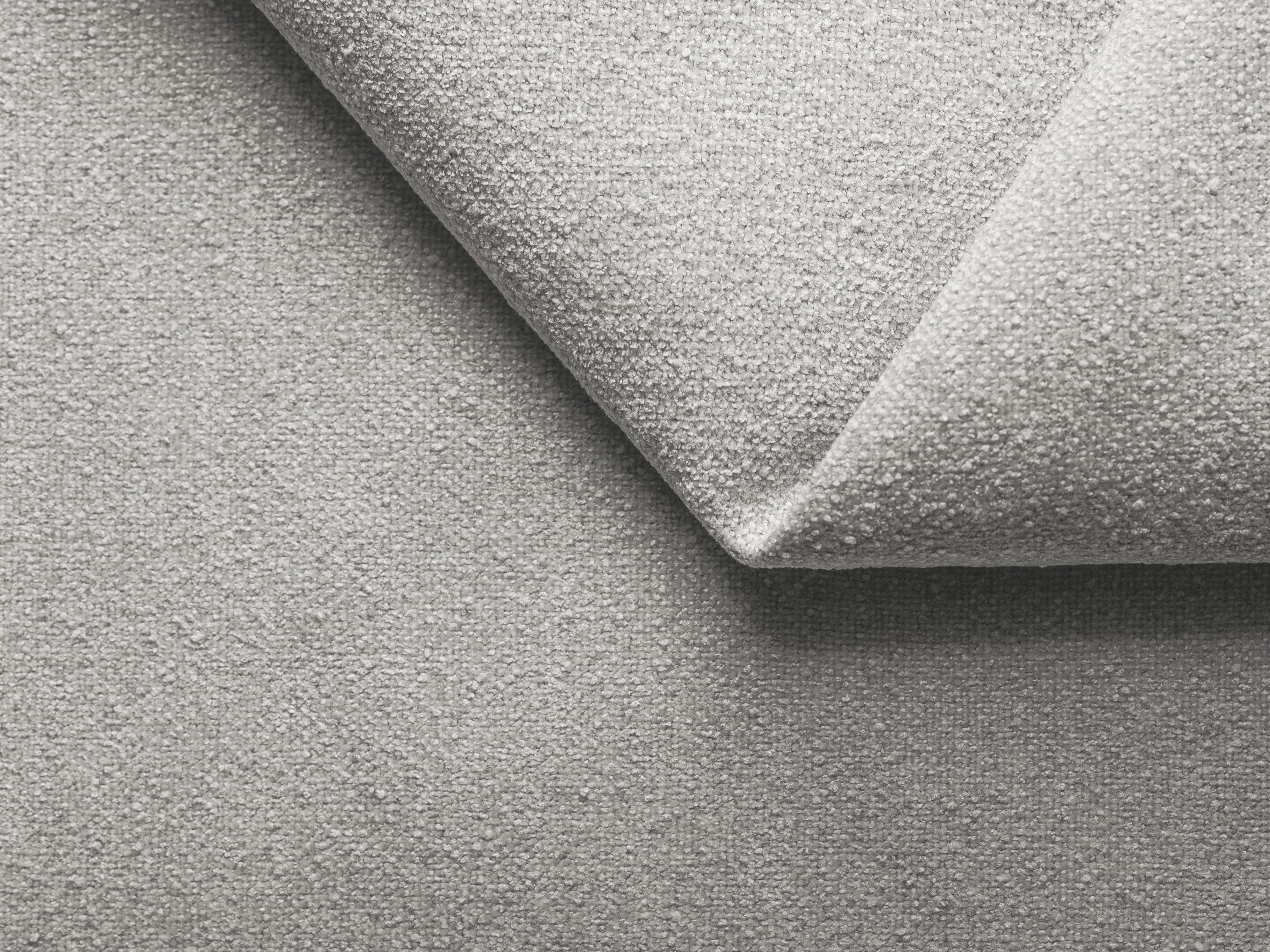 Modulares 3-Sitzer Sofa AILANI silbernes Boucle