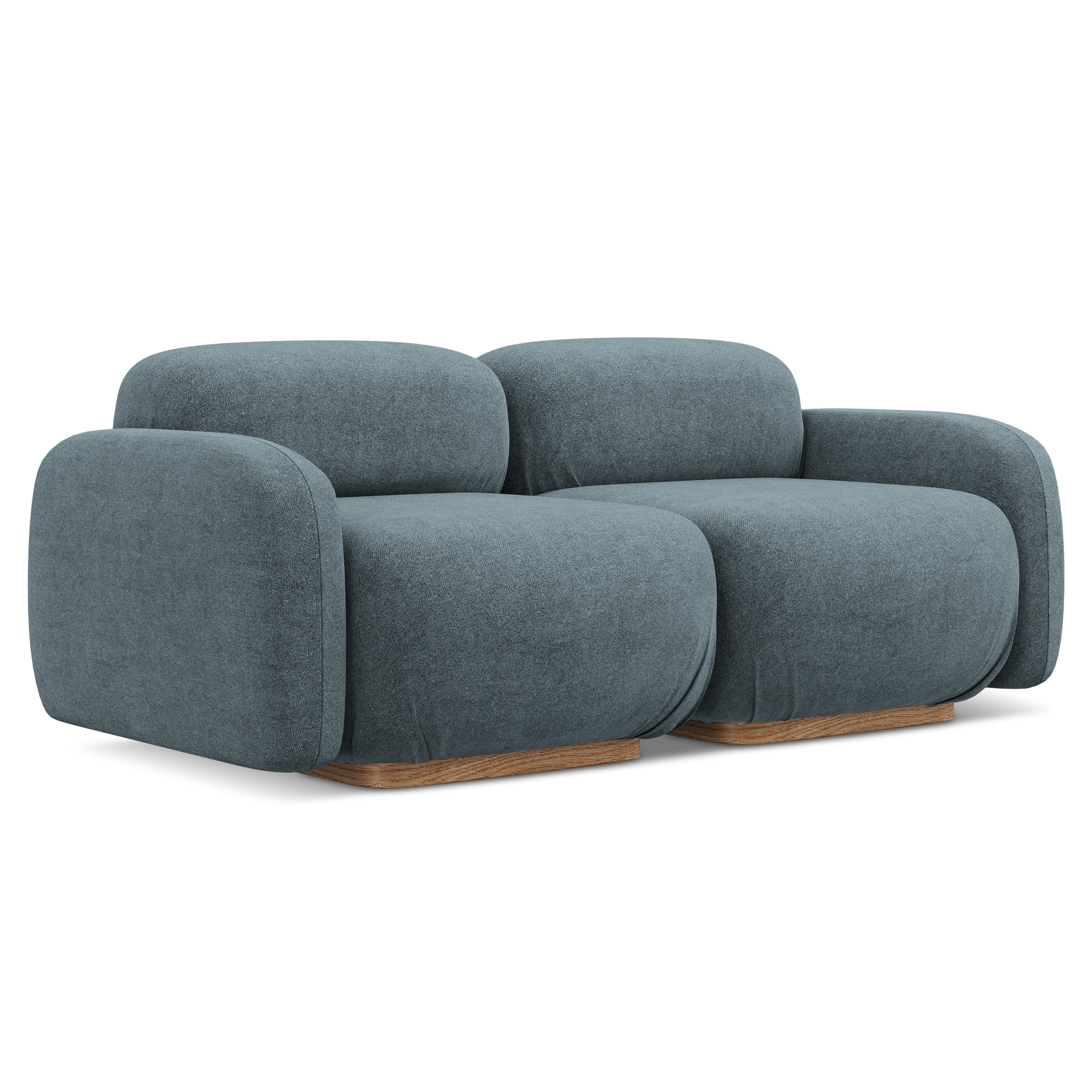 AILANI 3-Seater Modular Sofa in Denim Blue Boucle