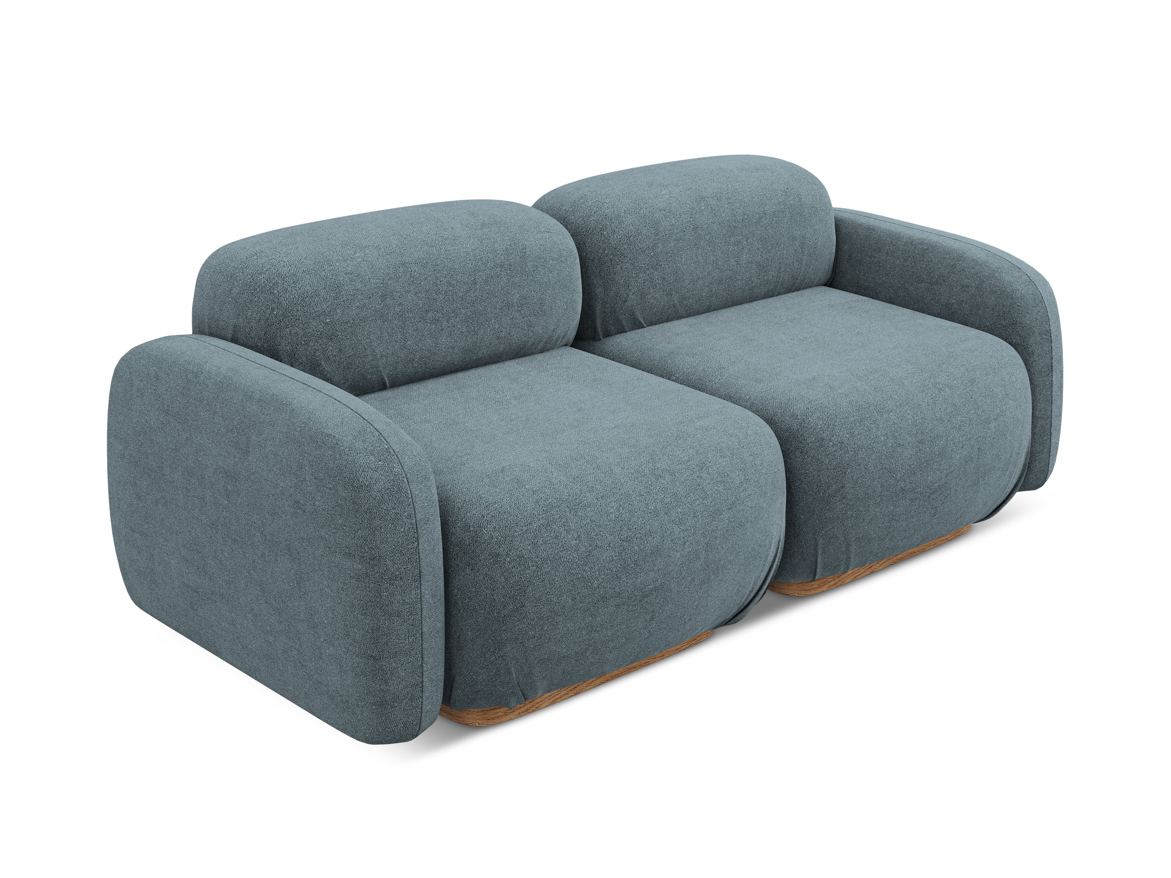 AILANI 3-Seater Modular Sofa in Denim Blue Boucle