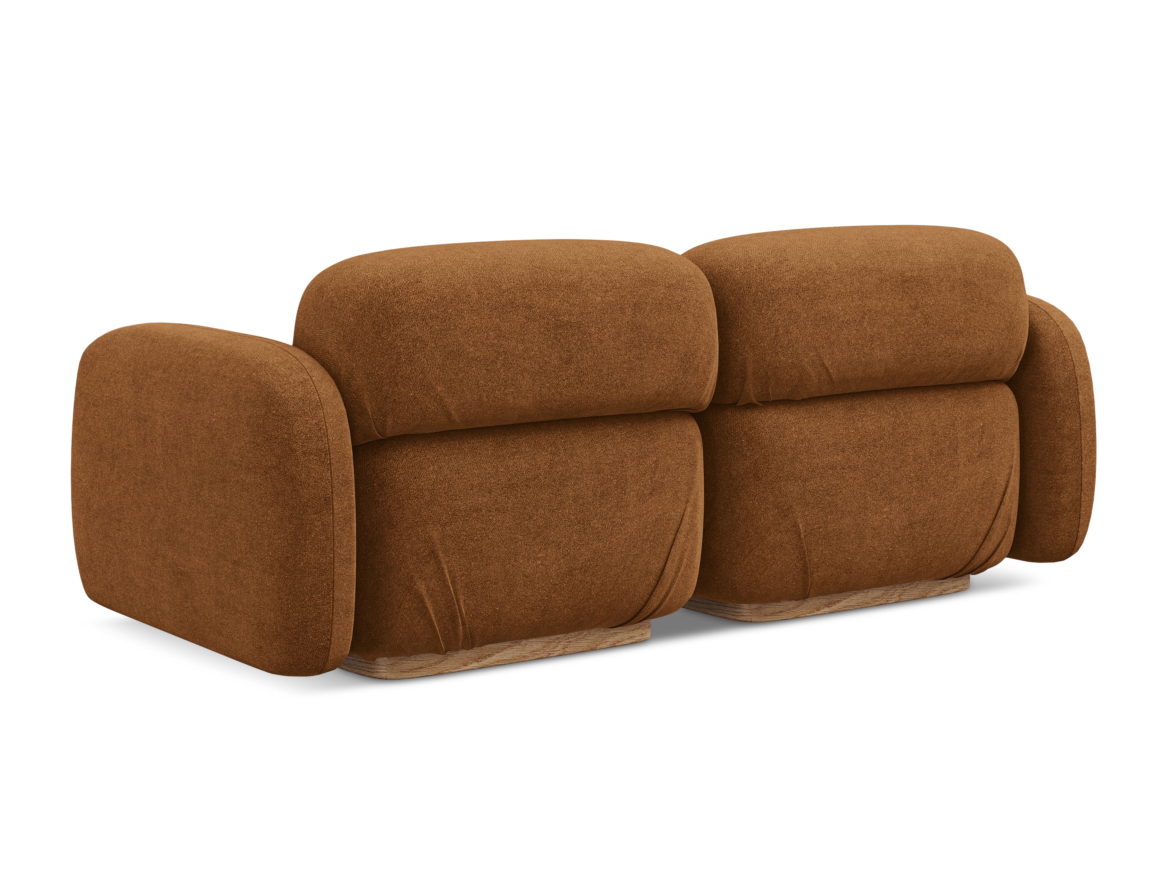 Modulares 3-Sitzer Sofa AILANI Terrakotta Boucle