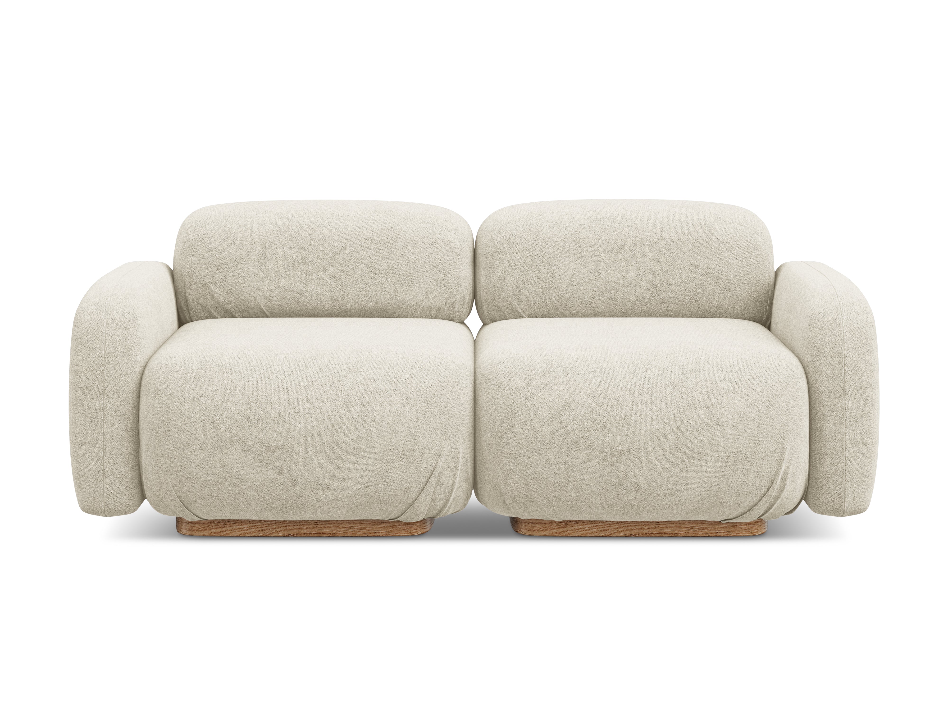 AILANI Light Beige Boucle 3-Seater Modular Sofa