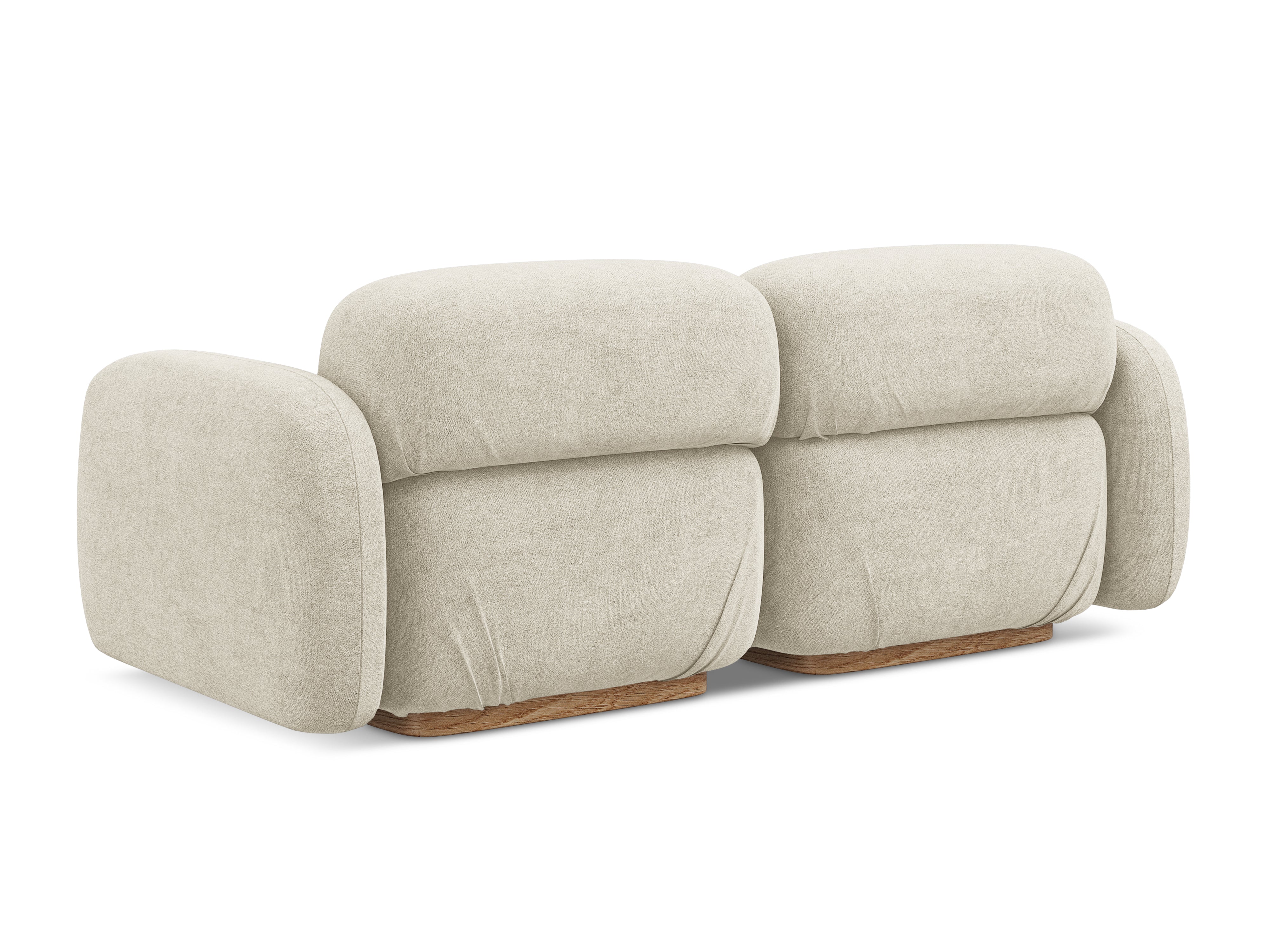 AILANI Light Beige Boucle 3-Seater Modular Sofa