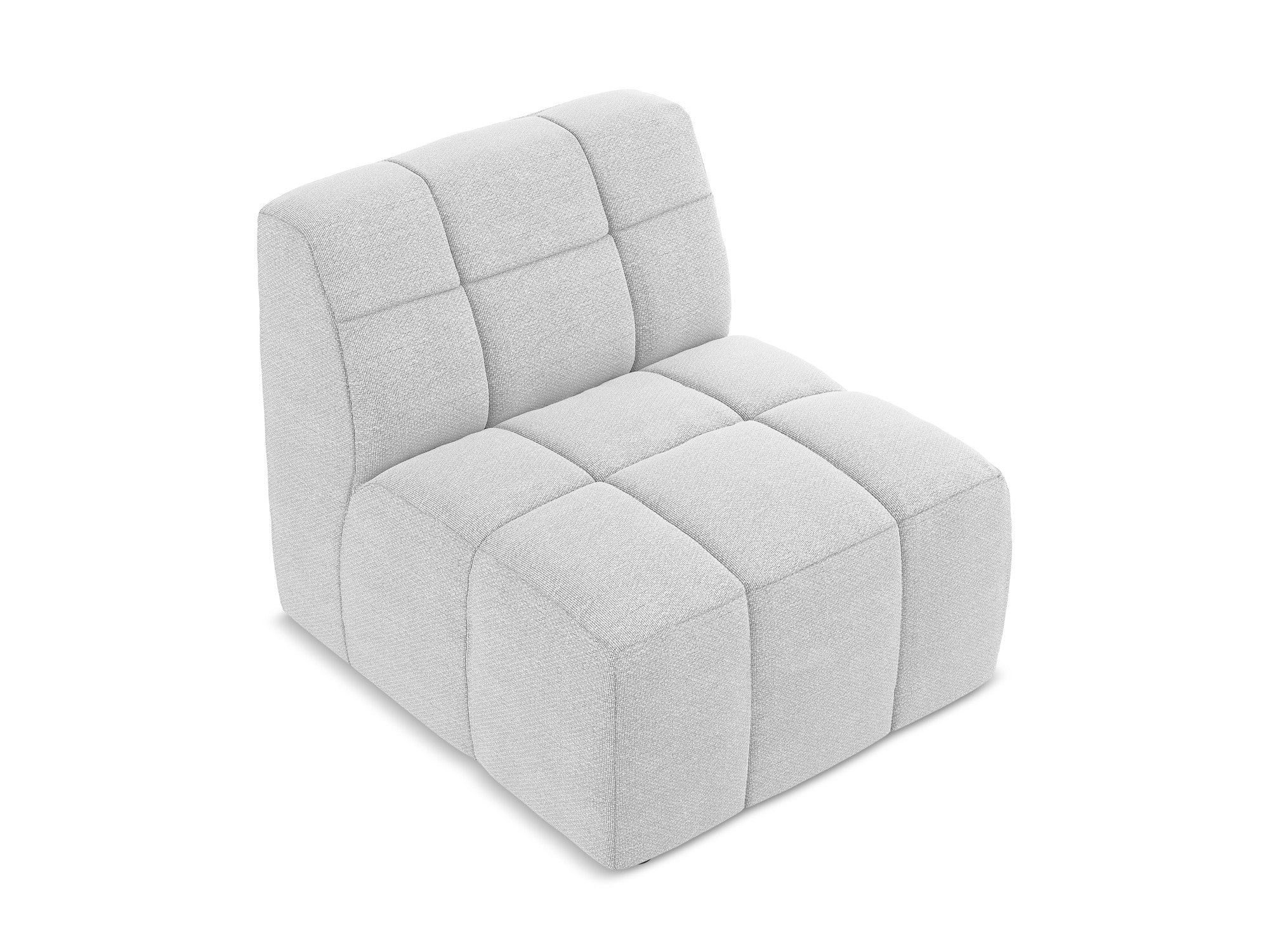 Armchair / module ALOHA silver boucle