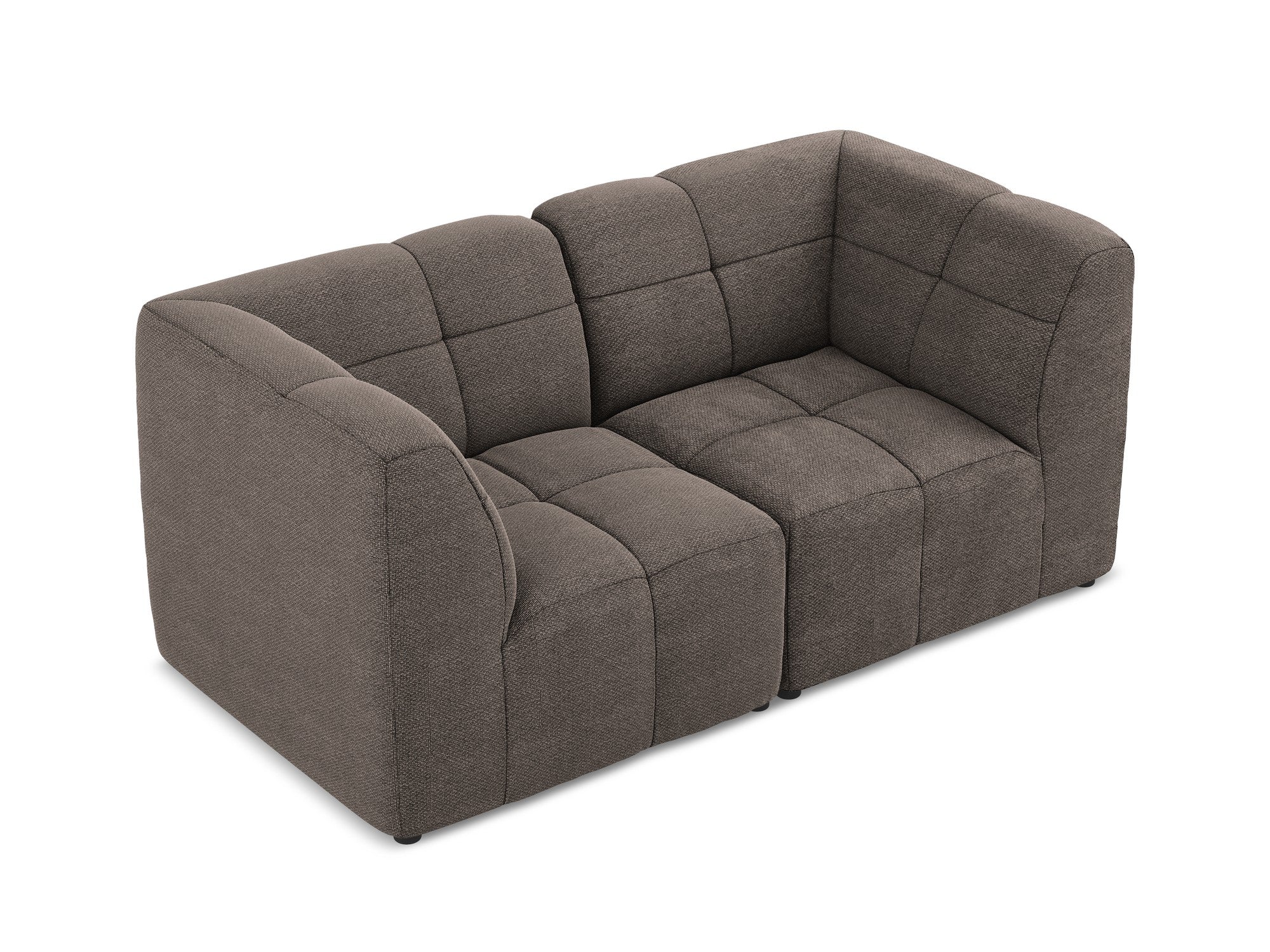 2-seater modular sofa ALOHA chocolate boucle