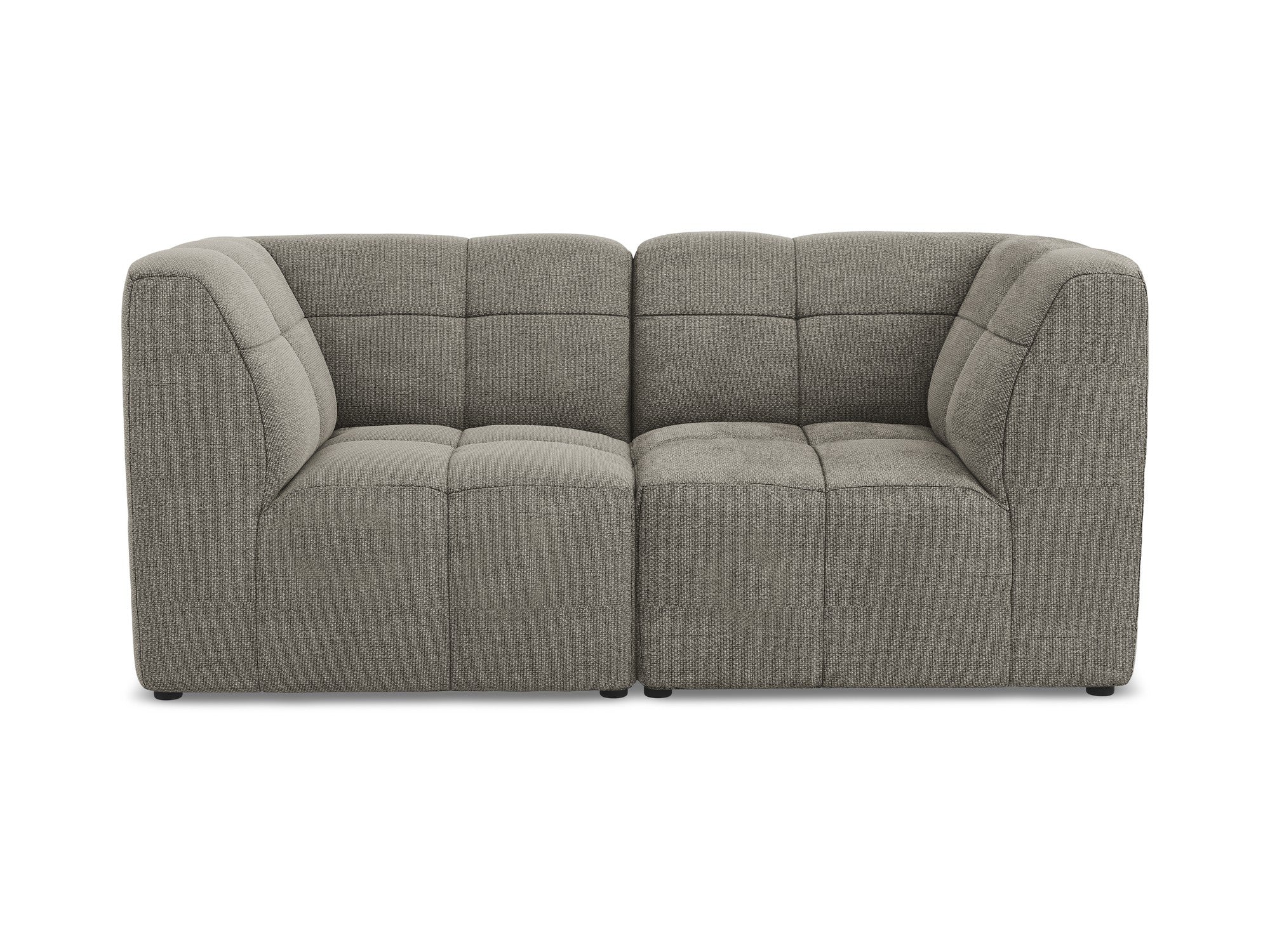 2-seater modular sofa ALOHA gray boucle