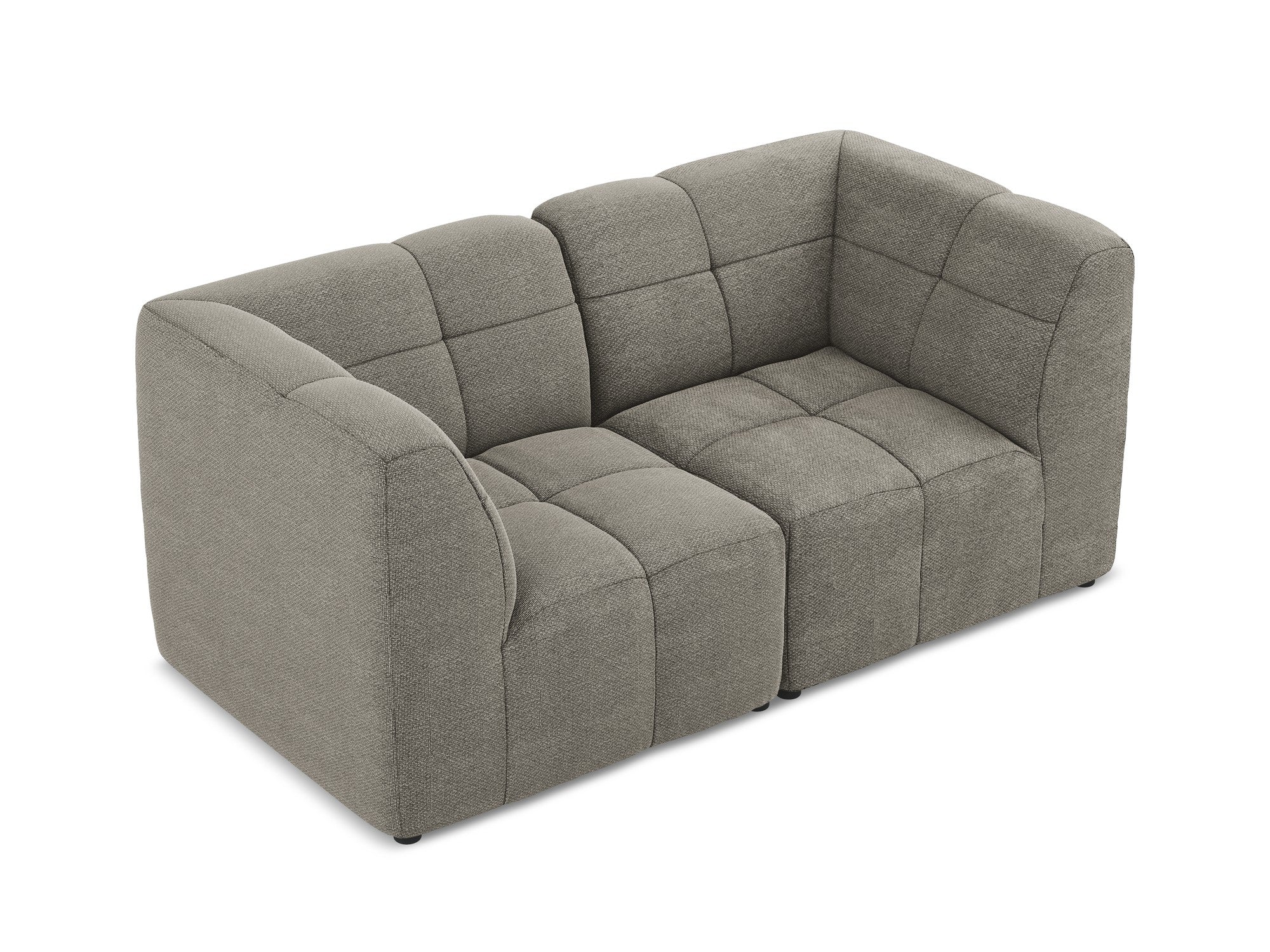 2-seater modular sofa ALOHA gray boucle