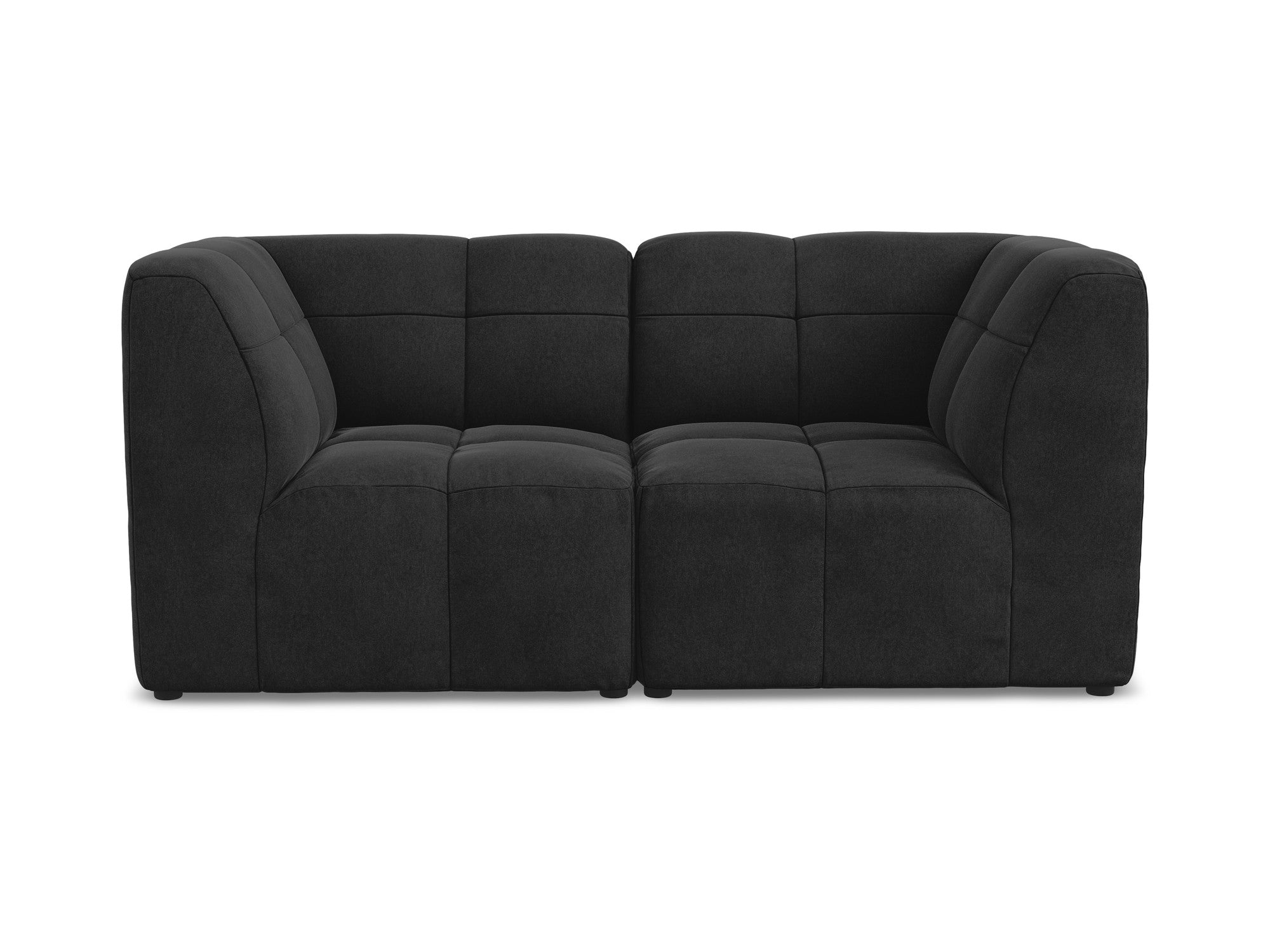 Modular Velvet Sofa for Two ALOHA Black