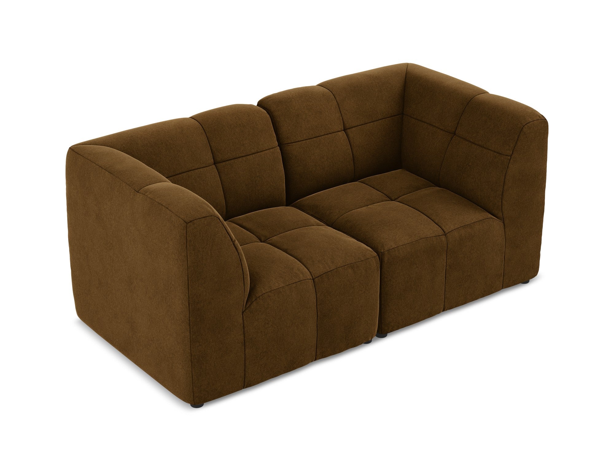 Modulares Samtsofa für 2 Personen ALOHA in Senfgelb