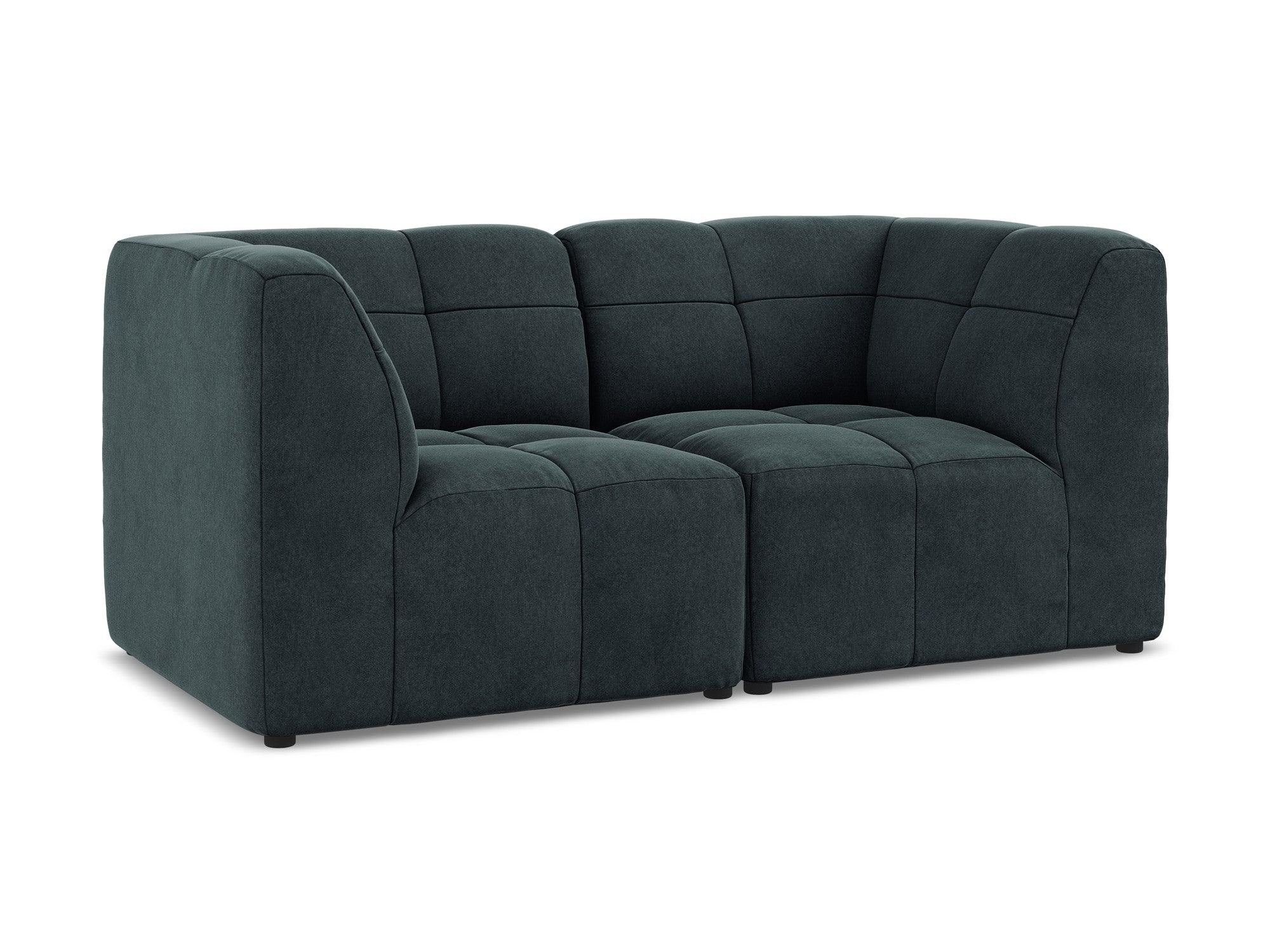 Modulares Samtsofa für 2 Personen ALOHA in Meeresgrün