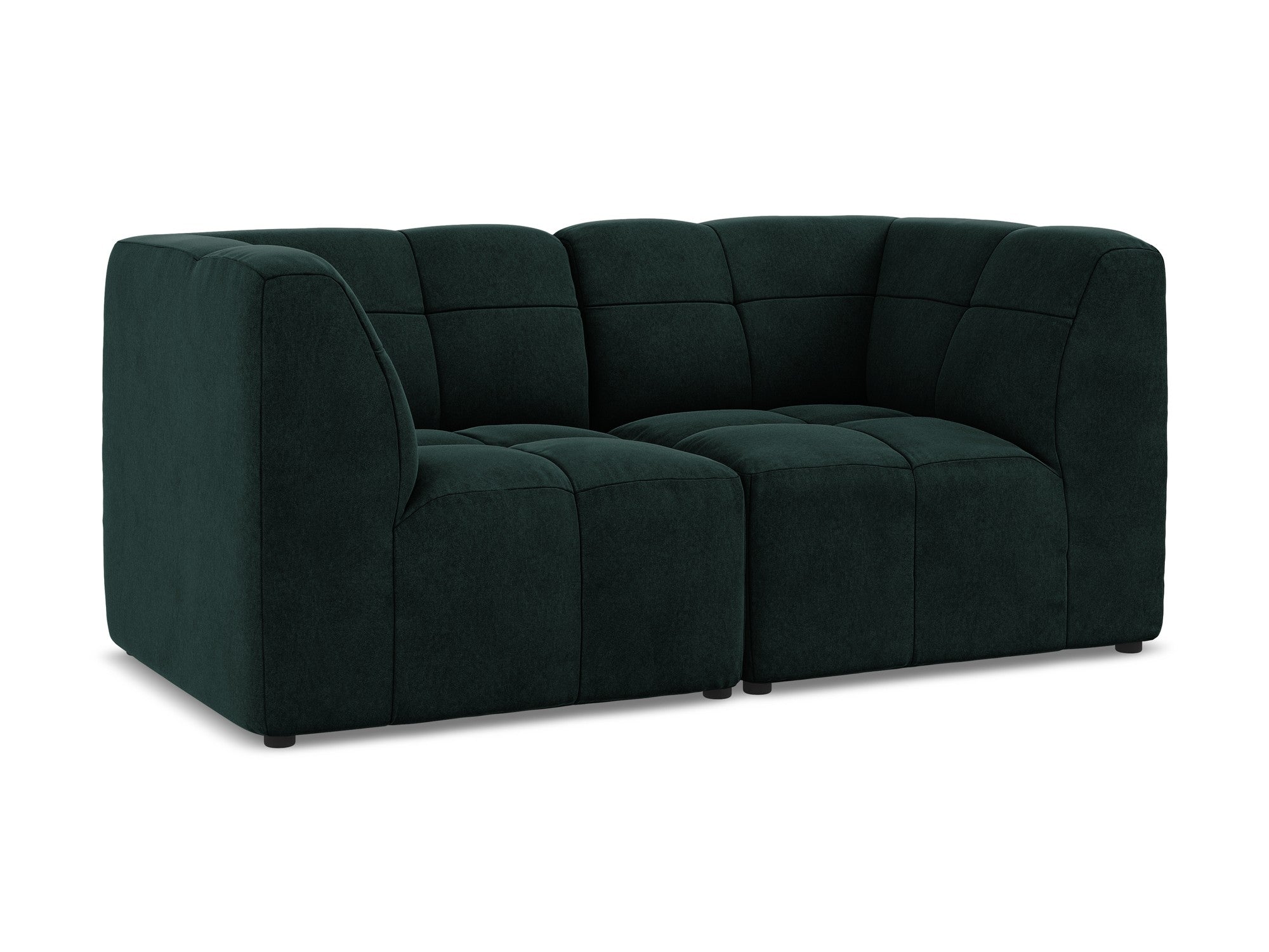 Modulares Samtsofa für 2 Personen ALOHA graugrün