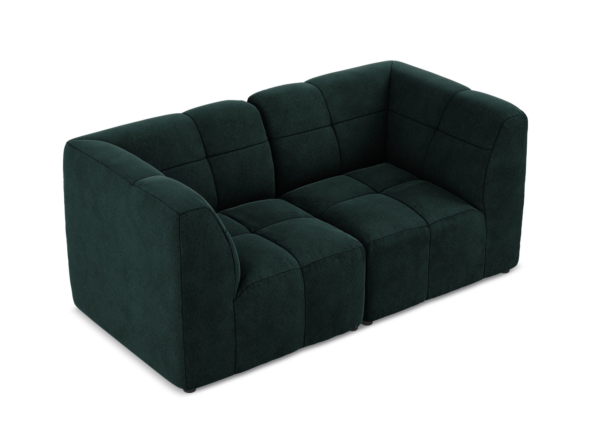 Modulares Samtsofa für 2 Personen ALOHA graugrün