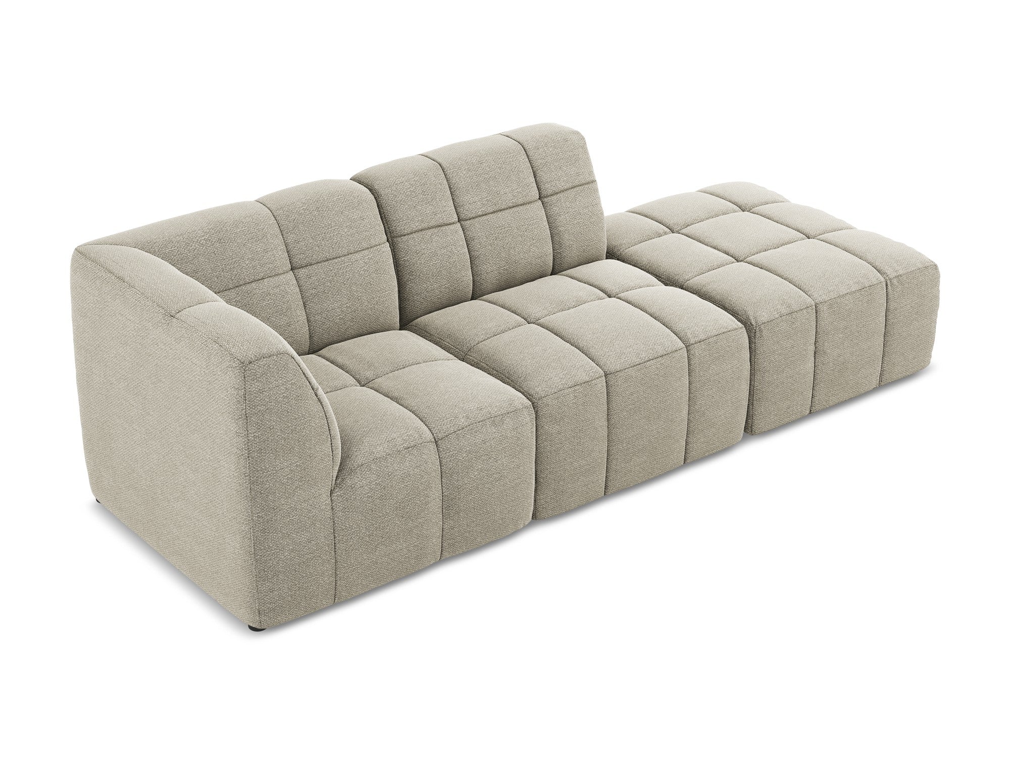Modulares Sofa linksseitig offen 3-sitzig ALOHA taupe Boucle