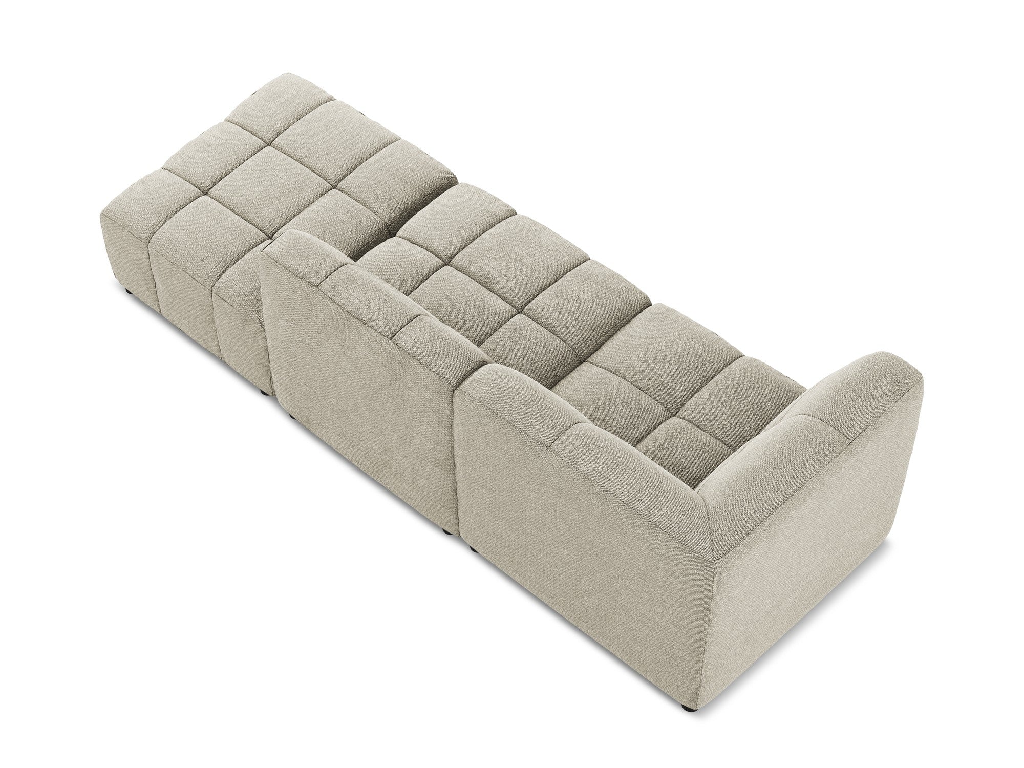 Modulares Sofa linksseitig offen 3-sitzig ALOHA taupe Boucle