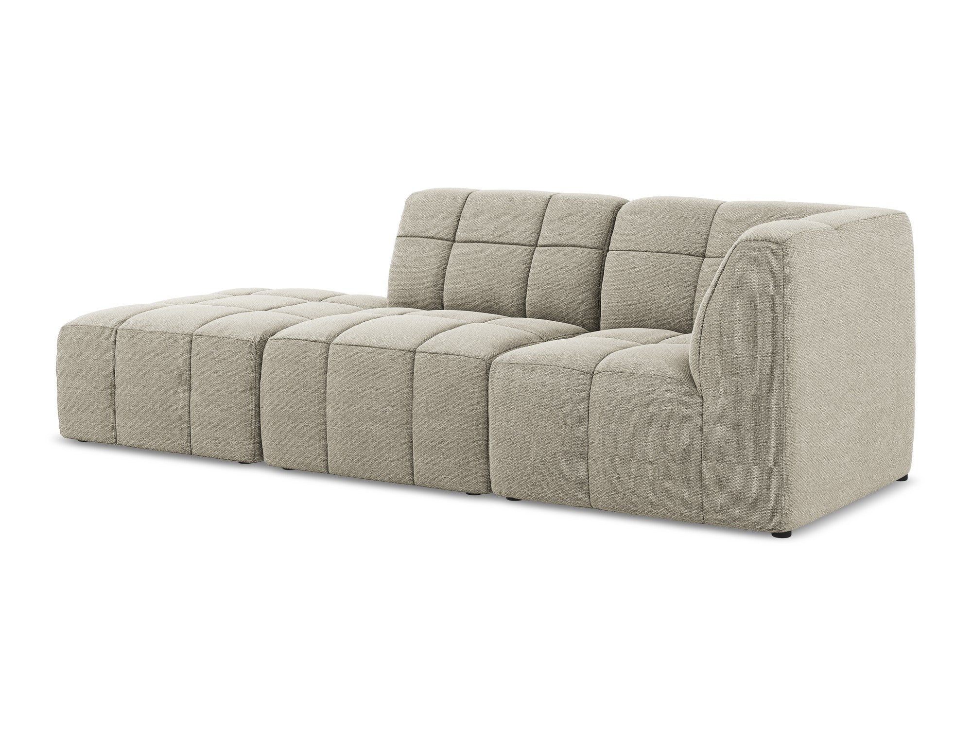 Modulares Sofa mit offener rechter Seite, 3-Sitzer ALOHA taupe Boucle